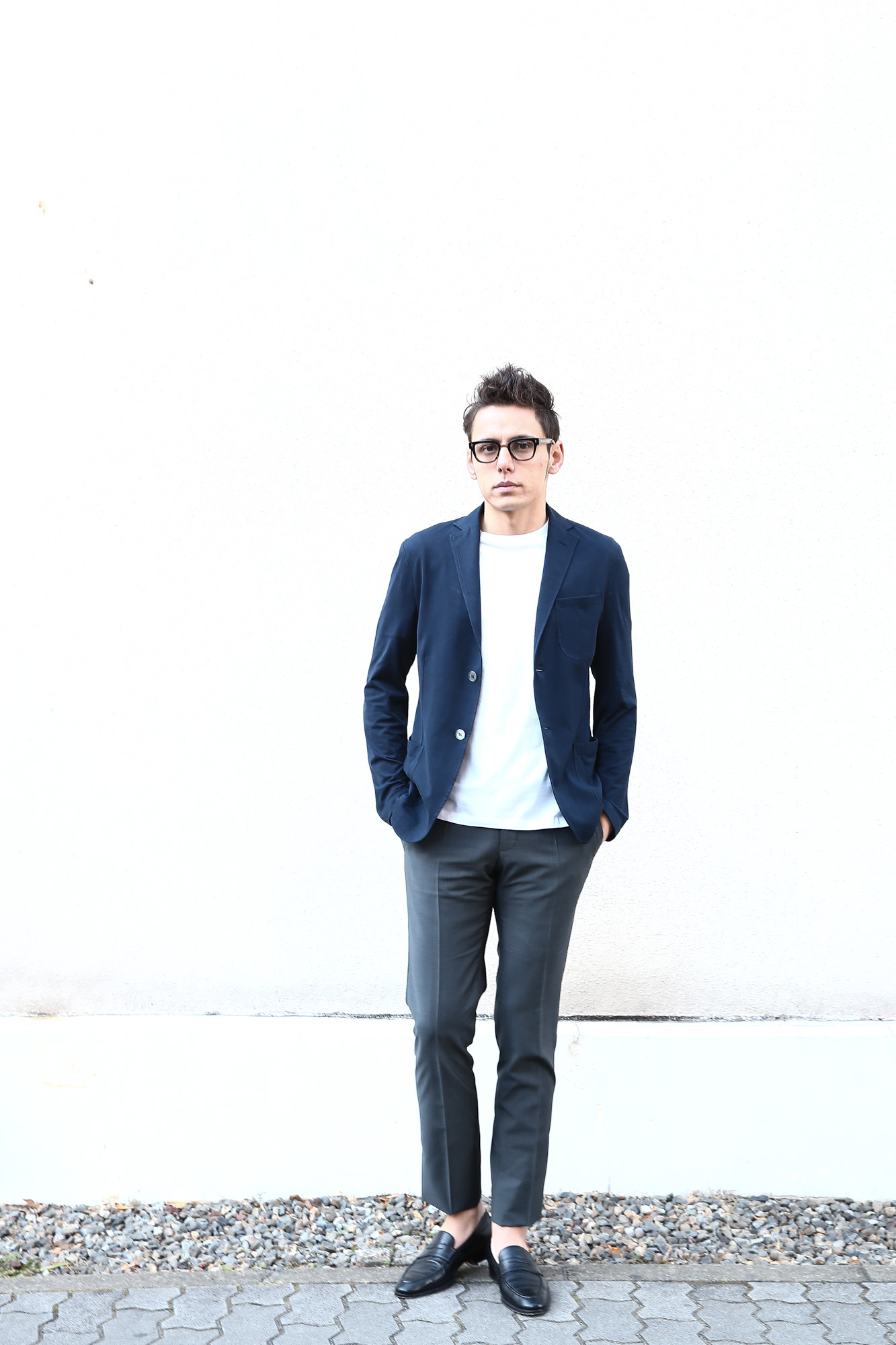 【Cruciani / クルチアーニ】 Cotton Jersey Jacket (コットンジャージージャケット) Micro Smooth Cotton マイクロスムースコットン ニット ジャケット NAVY (ネイビー・10973) made in italy (イタリア製)　2018 春夏新作 愛知 名古屋 Alto e Diritto アルト エ デリット cruciani クルチアーニ  44,46,48,50,52,54