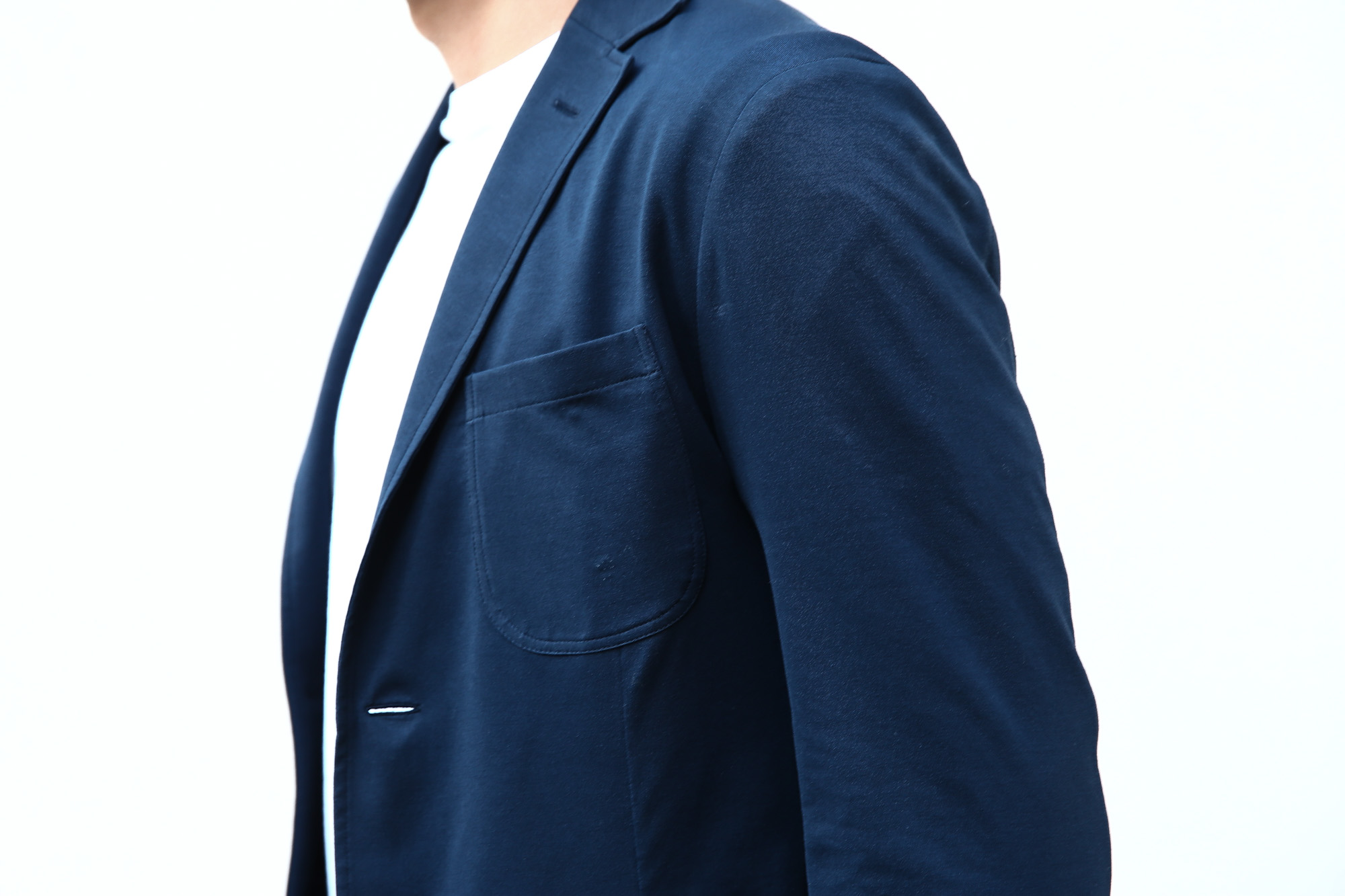 【Cruciani / クルチアーニ】 Cotton Jersey Jacket (コットンジャージージャケット) Micro Smooth Cotton マイクロスムースコットン ニット ジャケット NAVY (ネイビー・10973) made in italy (イタリア製)　2018 春夏新作 愛知 名古屋 Alto e Diritto アルト エ デリット cruciani クルチアーニ  44,46,48,50,52,54