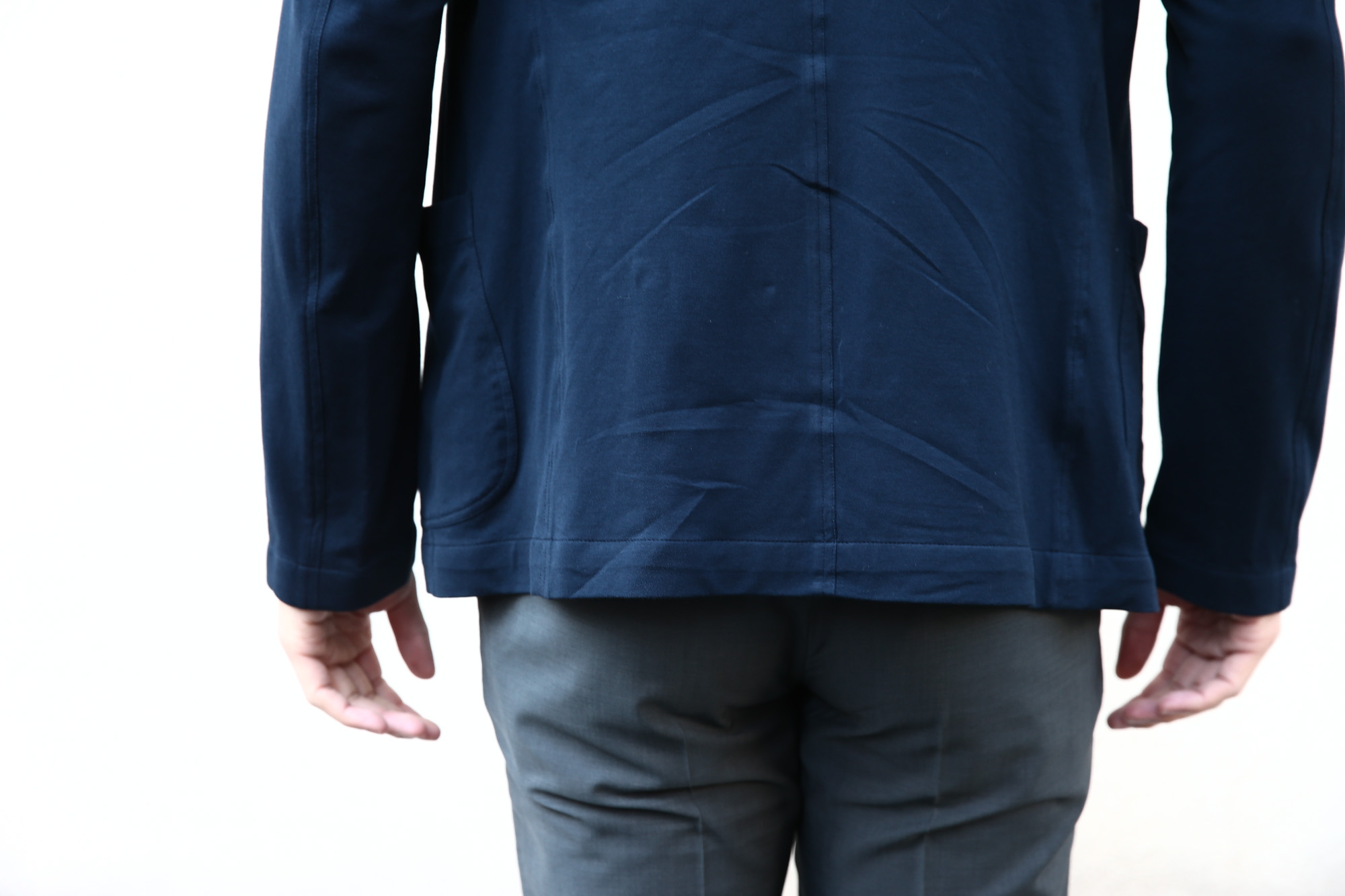 【Cruciani / クルチアーニ】 Cotton Jersey Jacket (コットンジャージージャケット) Micro Smooth Cotton マイクロスムースコットン ニット ジャケット NAVY (ネイビー・10973) made in italy (イタリア製)　2018 春夏新作 愛知 名古屋 Alto e Diritto アルト エ デリット cruciani クルチアーニ  44,46,48,50,52,54