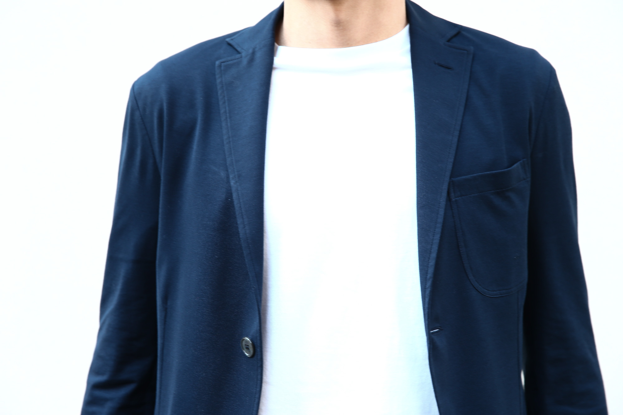 【Cruciani / クルチアーニ】 Cotton Jersey Jacket (コットンジャージージャケット) Micro Smooth Cotton マイクロスムースコットン ニット ジャケット NAVY (ネイビー・10973) made in italy (イタリア製)　2018 春夏新作 愛知 名古屋 Alto e Diritto アルト エ デリット cruciani クルチアーニ  44,46,48,50,52,54