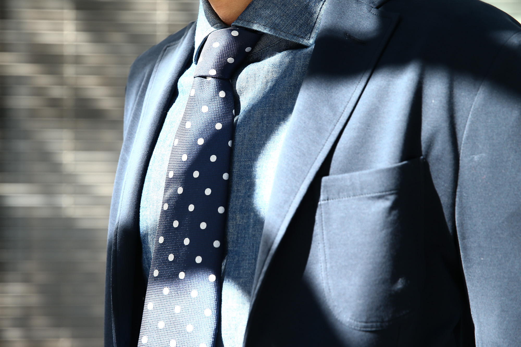 FRANCO BASSI (フランコバッシ) 【DOT TIE / ドットタイ】 シルク ジャガード ドット ネクタイ NAVY (ネイビー・3) Made in italy (イタリア製) 2018 春夏新作 francobassi フランコバッシ 愛知 名古屋 Alto e Diritto アルト エ デリット タイ ネクタイ