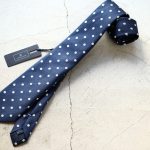 FRANCO BASSI (フランコバッシ) DOT TIE (ドットタイ) シルク ジャガード ドット ネクタイ NAVY (ネイビー・3) Made in italy (イタリア製) 2018 春夏新作のイメージ