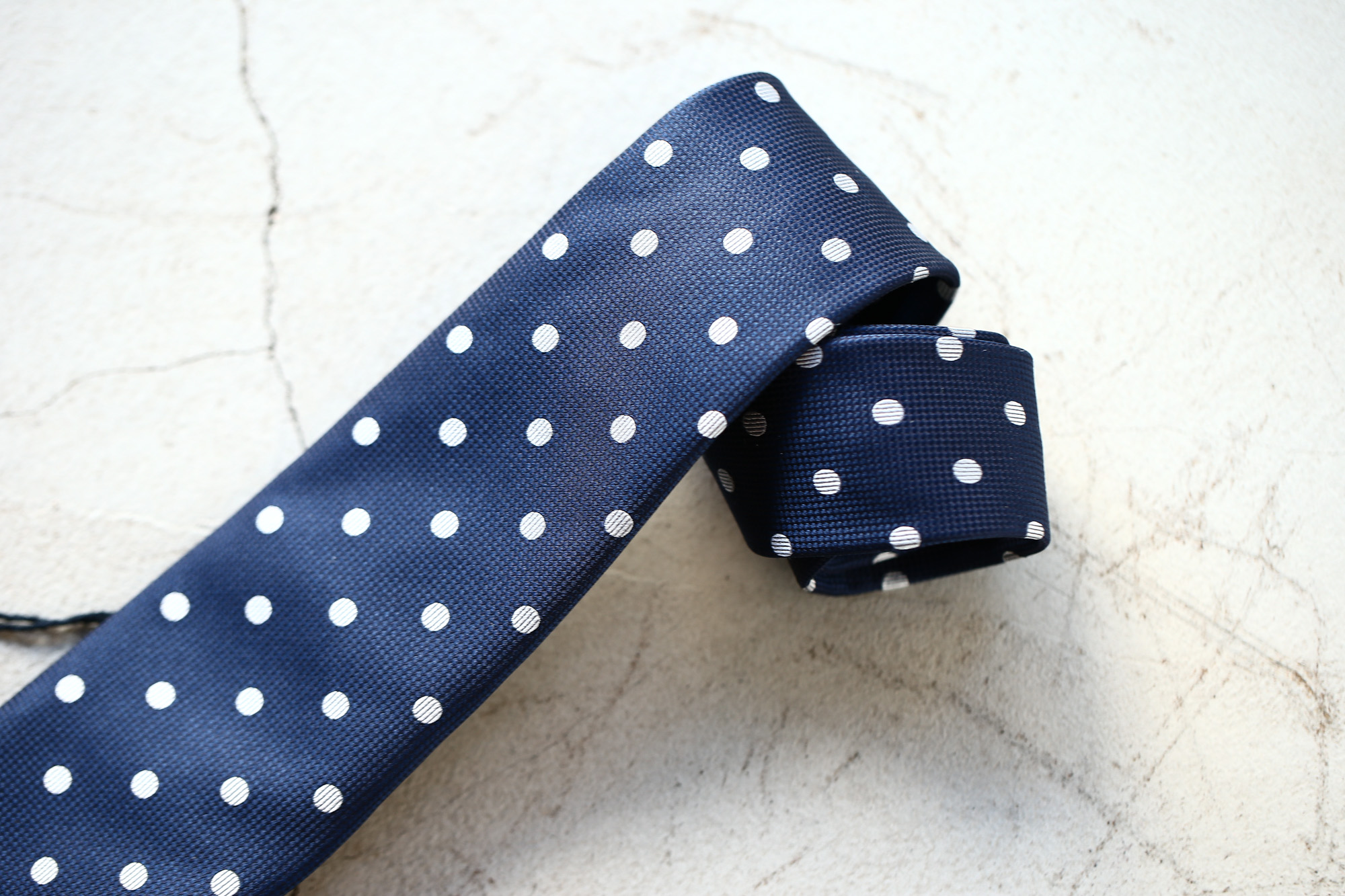 FRANCO BASSI (フランコバッシ) DOT TIE (ドットタイ) シルク ジャガード ドット ネクタイ NAVY (ネイビー・3) Made in italy (イタリア製) 2018 春夏新作 francobassi フランコバッシ 愛知 名古屋 Alto e Diritto アルト エ デリット タイ ネクタイ