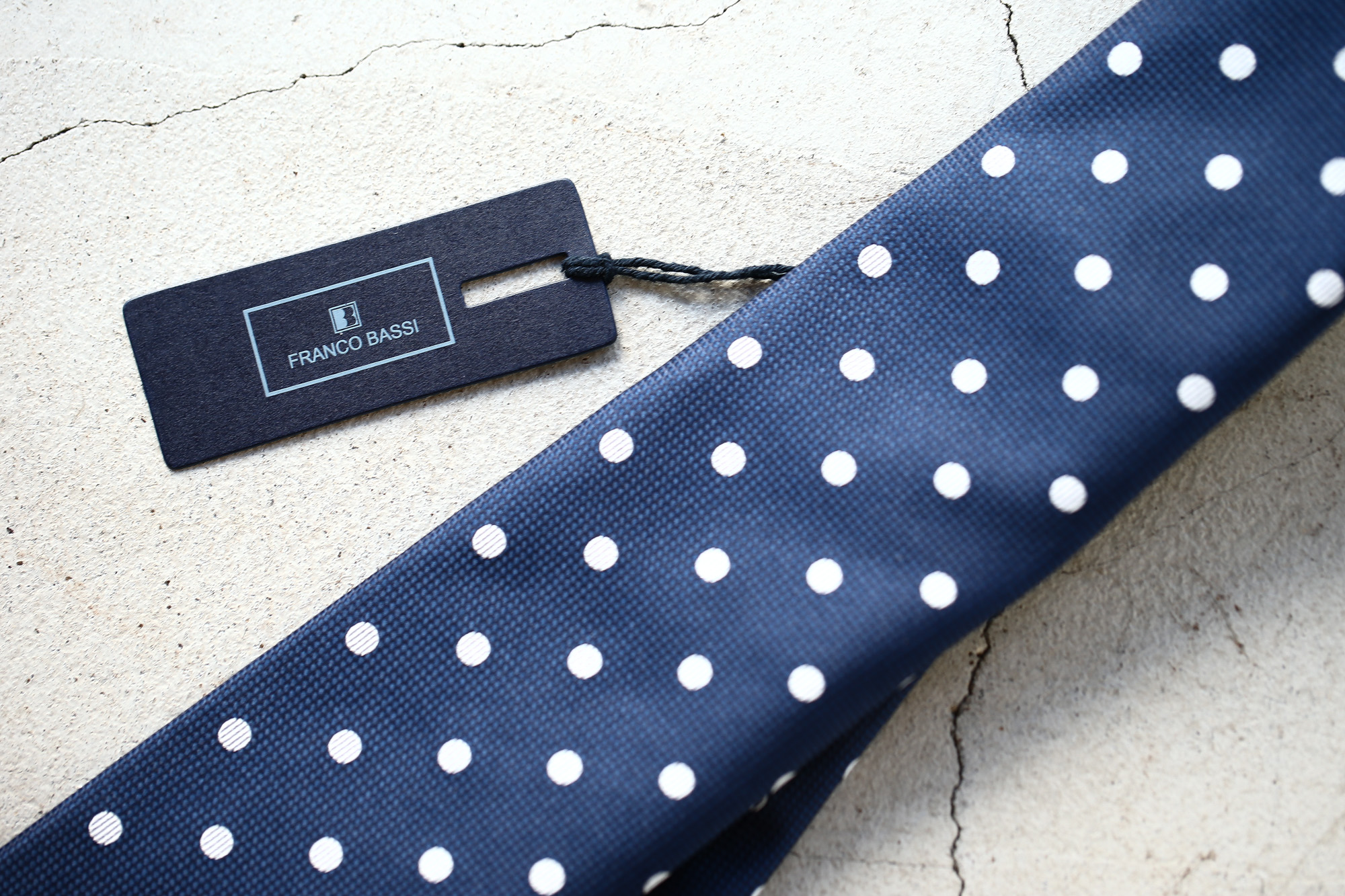 FRANCO BASSI (フランコバッシ) DOT TIE (ドットタイ) シルク ジャガード ドット ネクタイ NAVY (ネイビー・3) Made in italy (イタリア製) 2018 春夏新作 francobassi フランコバッシ 愛知 名古屋 Alto e Diritto アルト エ デリット タイ ネクタイ