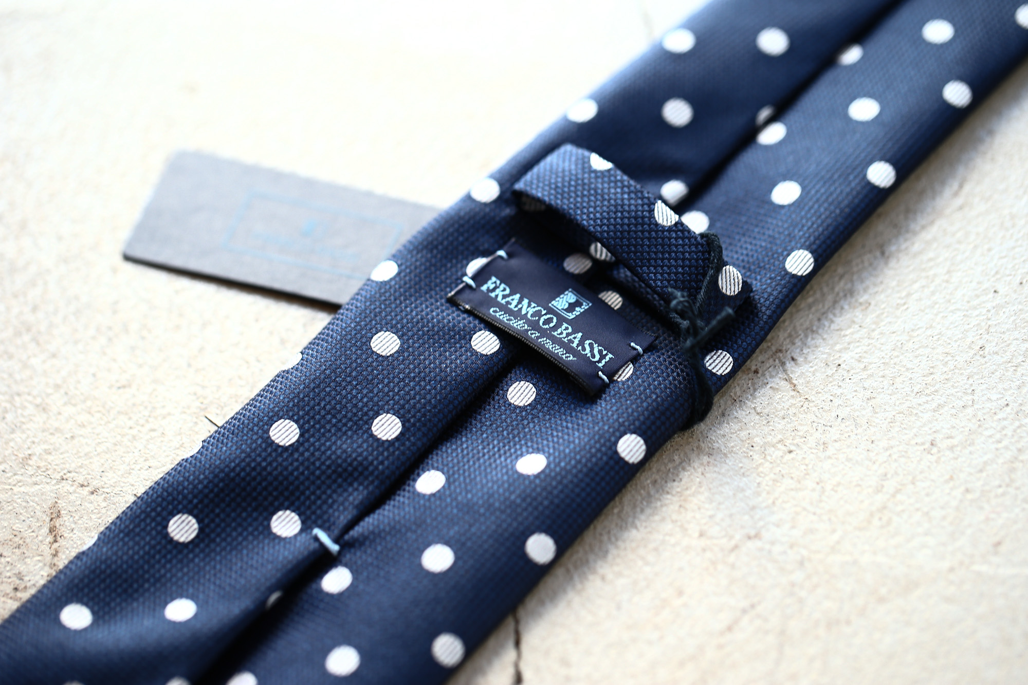 FRANCO BASSI (フランコバッシ) DOT TIE (ドットタイ) シルク ジャガード ドット ネクタイ NAVY (ネイビー・3) Made in italy (イタリア製) 2018 春夏新作 francobassi フランコバッシ 愛知 名古屋 Alto e Diritto アルト エ デリット タイ ネクタイ