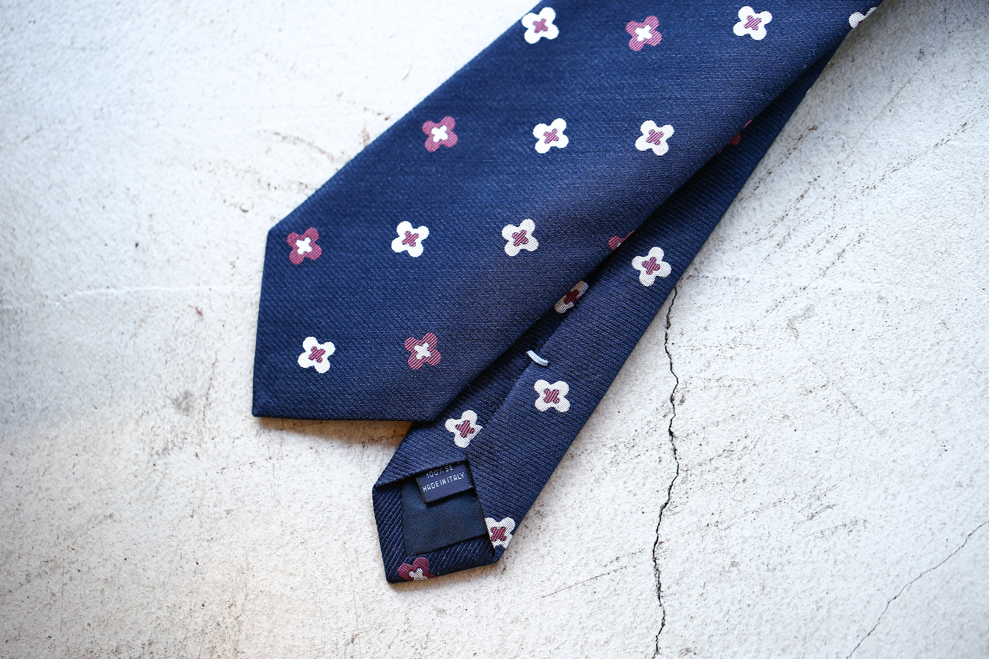 FRANCO BASSI (フランコバッシ) FLOWER TIE (フラワータイ) シルク ジャガード フラワー ネクタイ NAVY (ネイビー・11) Made in italy (イタリア製) 2018 春夏新作 francobassi フランコバッシ 愛知 名古屋 Alto e Diritto アルト エ デリット タイ ネクタイ