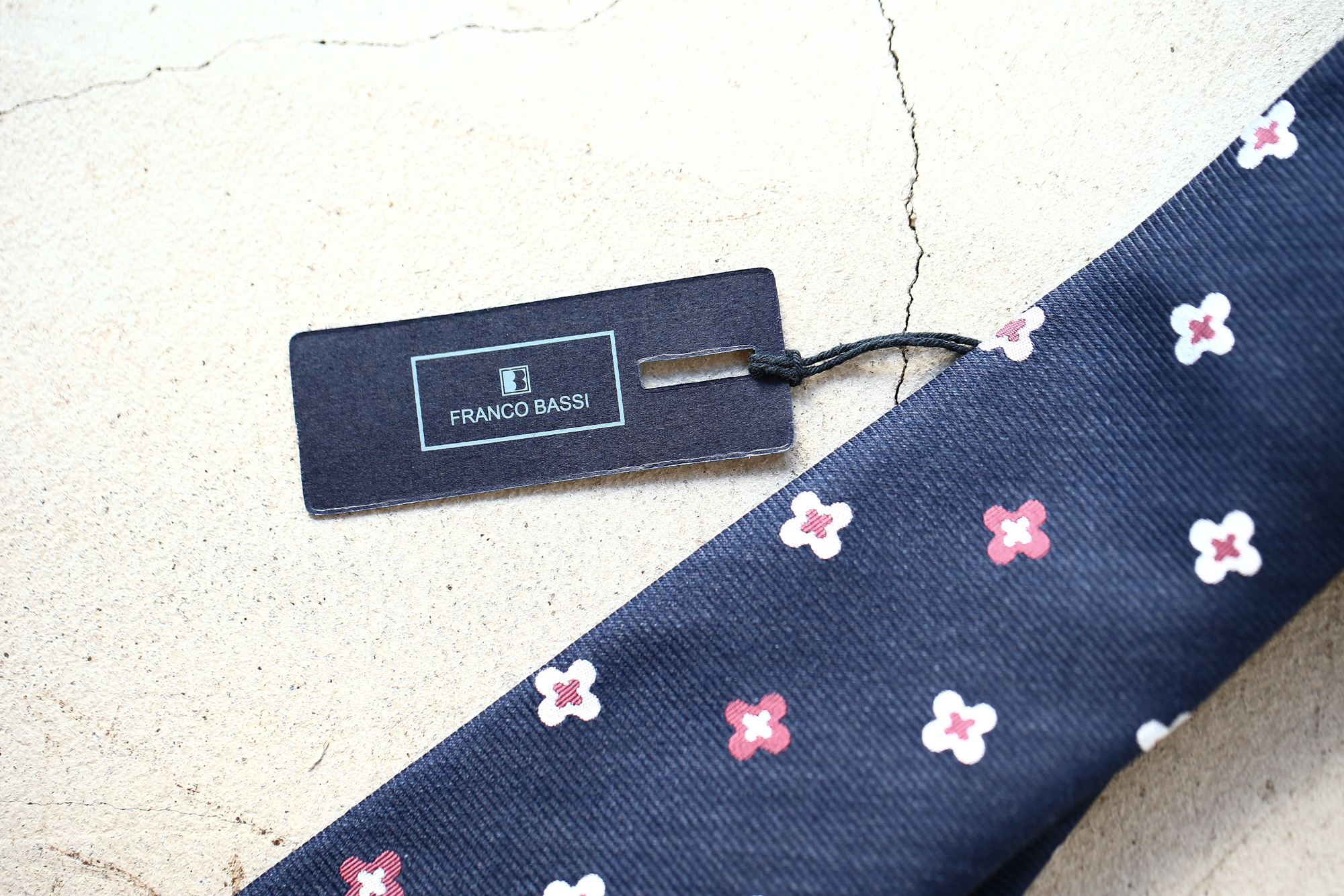 FRANCO BASSI (フランコバッシ) FLOWER TIE (フラワータイ) シルク ジャガード フラワー ネクタイ NAVY (ネイビー・11) Made in italy (イタリア製) 2018 春夏新作 francobassi フランコバッシ 愛知 名古屋 Alto e Diritto アルト エ デリット タイ ネクタイ