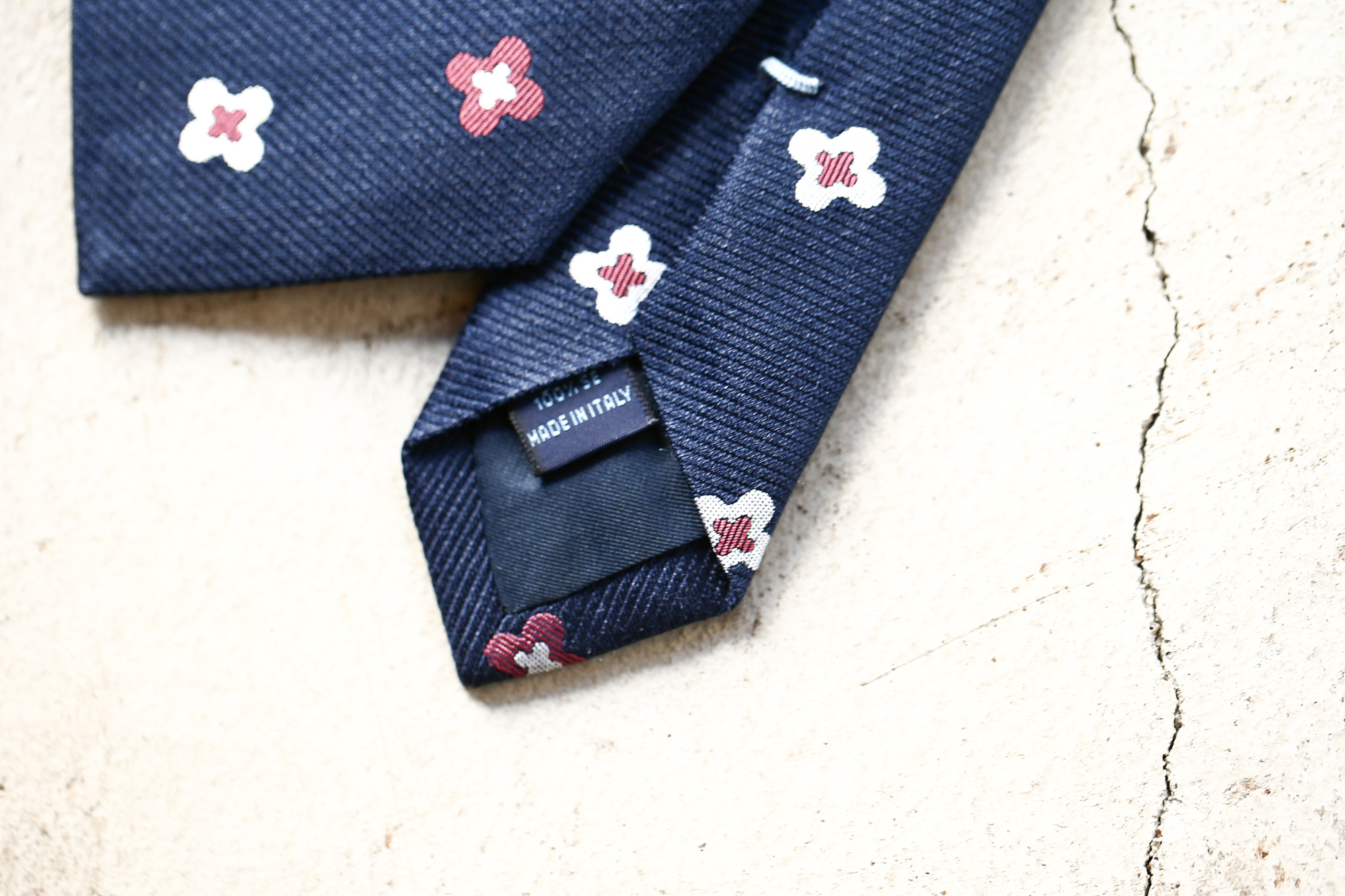 FRANCO BASSI (フランコバッシ) FLOWER TIE (フラワータイ) シルク ジャガード フラワー ネクタイ NAVY (ネイビー・11) Made in italy (イタリア製) 2018 春夏新作 francobassi フランコバッシ 愛知 名古屋 Alto e Diritto アルト エ デリット タイ ネクタイ