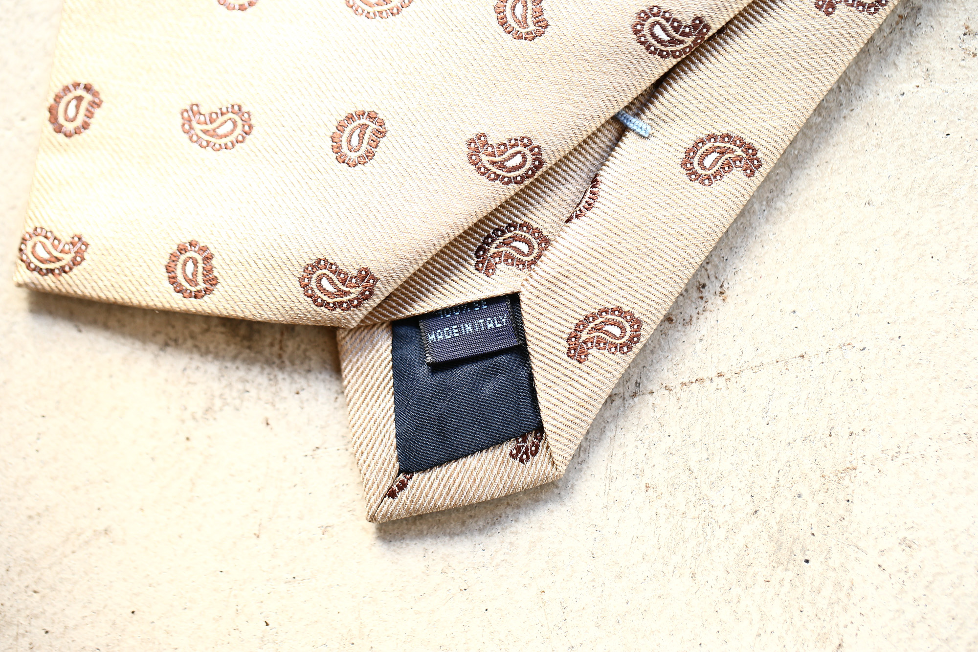 FRANCO BASSI (フランコバッシ) PAISLEY TIE (ペイズリータイ) シルク ジャガード ペイズリー ネクタイ BEIGE (ベージュ・1) Made in italy (イタリア製) 2018 春夏新作 francobassi フランコバッシ 愛知 名古屋 Alto e Diritto アルト エ デリット タイ ネクタイ