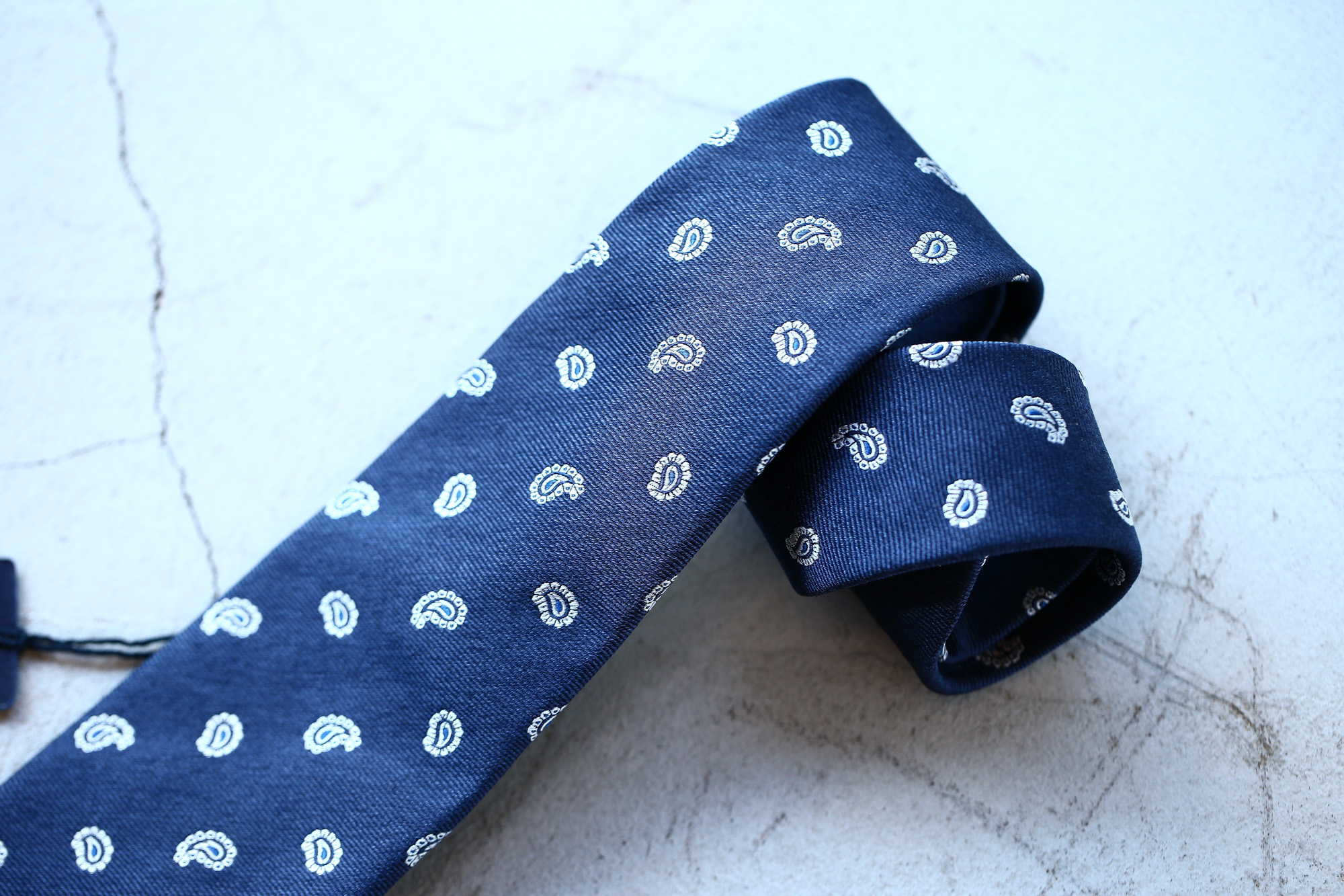 FRANCO BASSI (フランコバッシ) PAISLEY TIE (ペイズリータイ) シルク ジャガード ペイズリー ネクタイ NAVY (ネイビー・4) Made in italy (イタリア製) 2018 春夏新作 francobassi フランコバッシ 愛知 名古屋 Alto e Diritto アルト エ デリット タイ ネクタイ