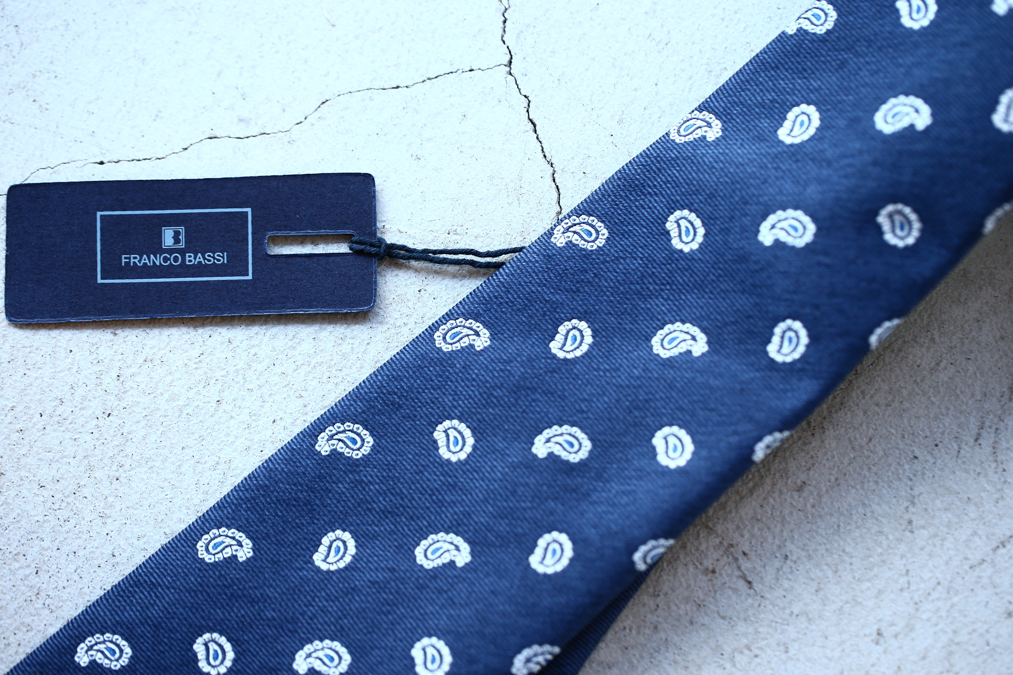 FRANCO BASSI (フランコバッシ) PAISLEY TIE (ペイズリータイ) シルク ジャガード ペイズリー ネクタイ NAVY (ネイビー・4) Made in italy (イタリア製) 2018 春夏新作 francobassi フランコバッシ 愛知 名古屋 Alto e Diritto アルト エ デリット タイ ネクタイ