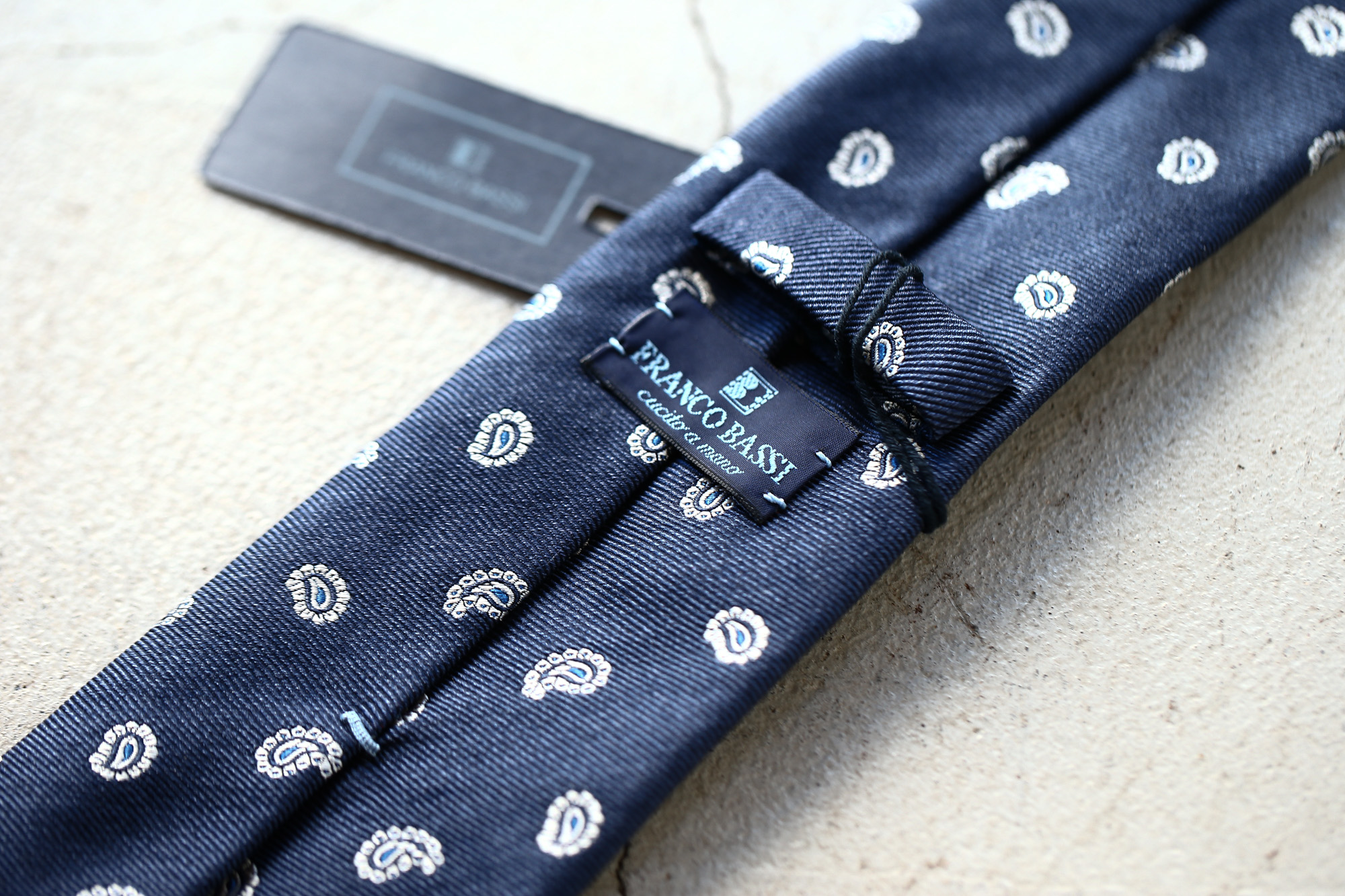 FRANCO BASSI (フランコバッシ) PAISLEY TIE (ペイズリータイ) シルク ジャガード ペイズリー ネクタイ NAVY (ネイビー・4) Made in italy (イタリア製) 2018 春夏新作 francobassi フランコバッシ 愛知 名古屋 Alto e Diritto アルト エ デリット タイ ネクタイ