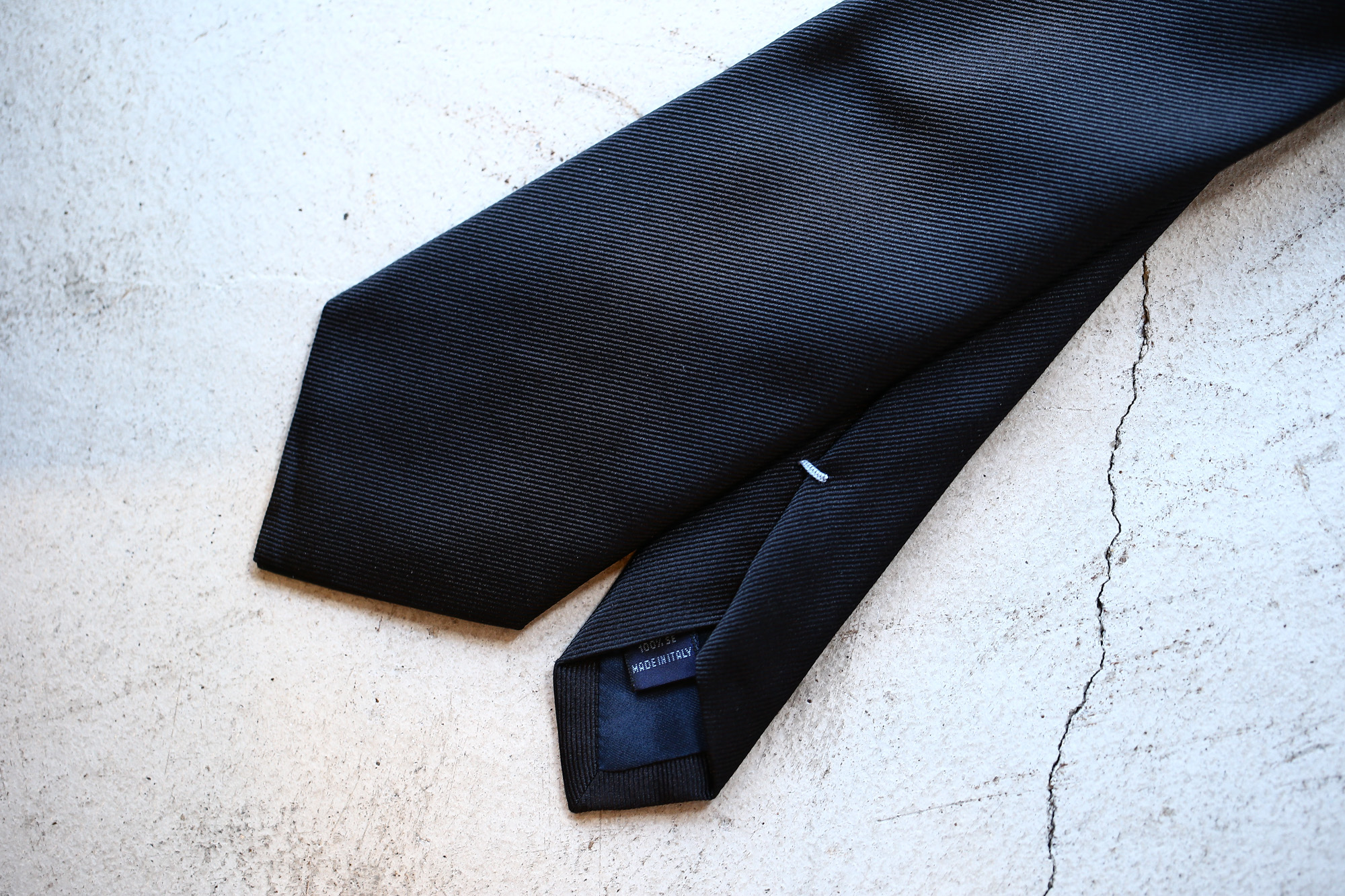 FRANCO BASSI (フランコバッシ) SOLID TIE (ソリッドタイ) シルク ソリッド ネクタイ BLACK (ブラック・18) Made in italy (イタリア製) 2018 春夏新作 francobassi フランコバッシ 愛知 名古屋 Alto e Diritto アルト エ デリット タイ ネクタイ