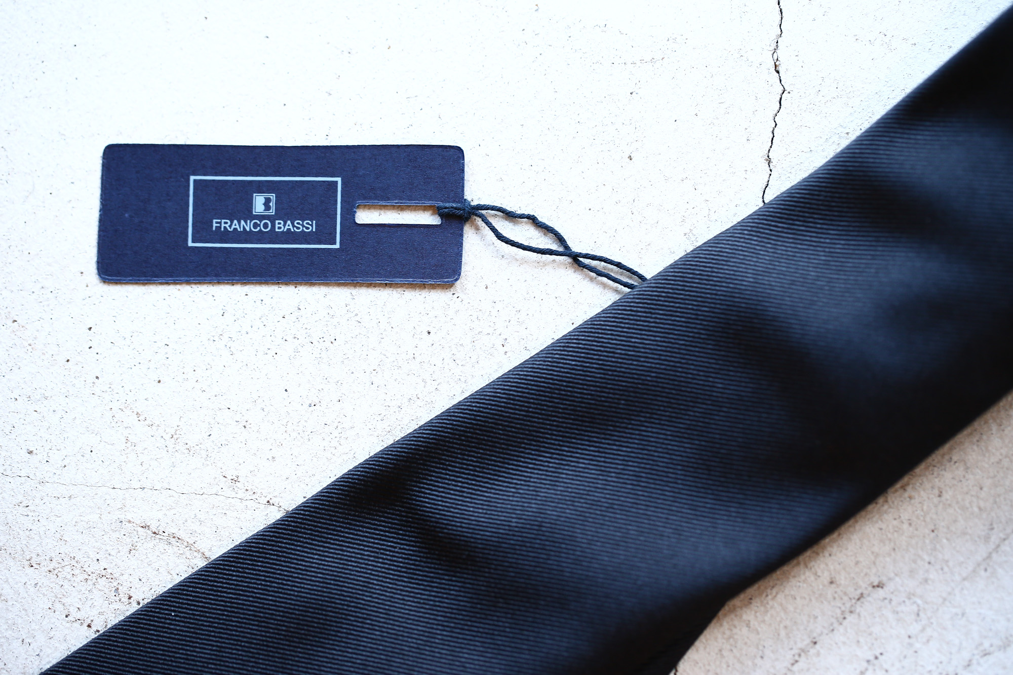 FRANCO BASSI (フランコバッシ) SOLID TIE (ソリッドタイ) シルク ソリッド ネクタイ BLACK (ブラック・18) Made in italy (イタリア製) 2018 春夏新作 francobassi フランコバッシ 愛知 名古屋 Alto e Diritto アルト エ デリット タイ ネクタイ