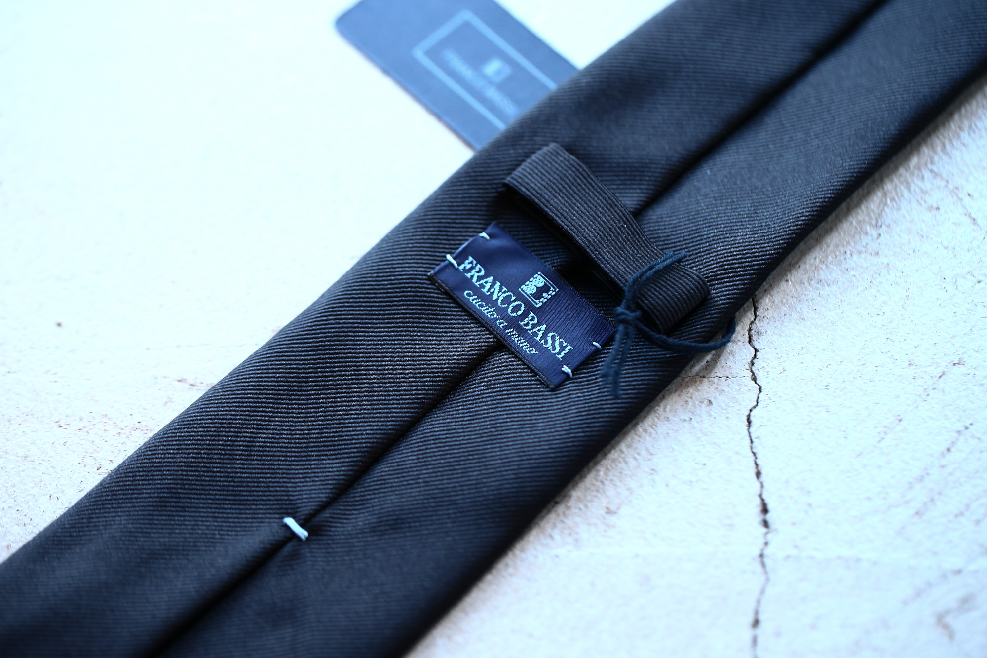 FRANCO BASSI (フランコバッシ) SOLID TIE (ソリッドタイ) シルク ソリッド ネクタイ BLACK (ブラック・18) Made in italy (イタリア製) 2018 春夏新作 francobassi フランコバッシ 愛知 名古屋 Alto e Diritto アルト エ デリット タイ ネクタイ