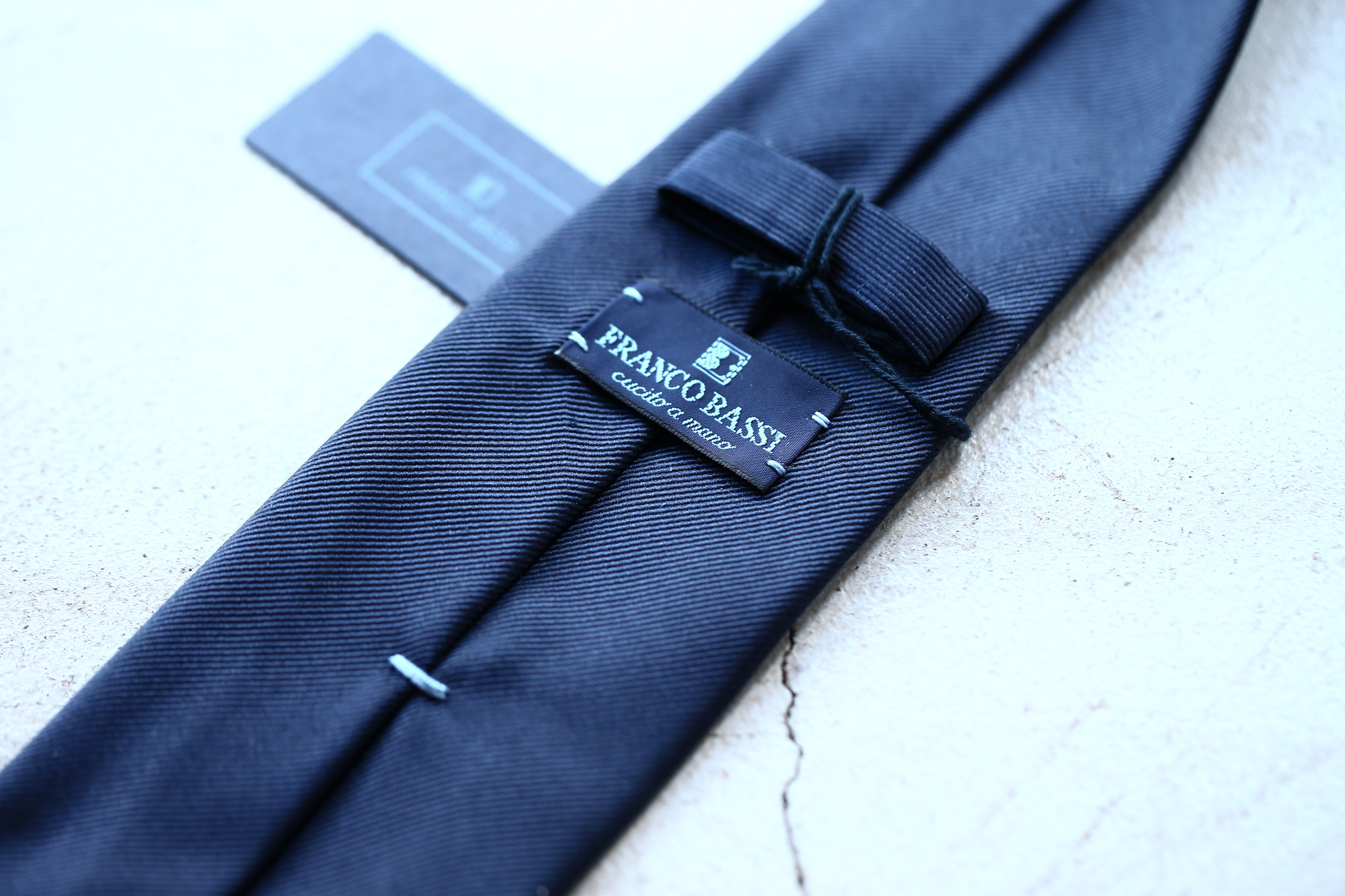 FRANCO BASSI (フランコバッシ) SOLID TIE (ソリッドタイ) シルク ソリッド ネクタイ NAVY (ネイビー・17) Made in italy (イタリア製) 2018 春夏新作 francobassi フランコバッシ 愛知 名古屋 Alto e Diritto アルト エ デリット タイ ネクタイ