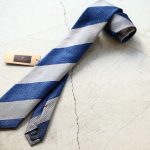 FRANCO BASSI (フランコバッシ) STRIPE TIE (ストライプタイ) シルク ジャガード ストライプ ネクタイ NAVY (ネイビー・1) Made in italy (イタリア製) 2018 春夏新作のイメージ