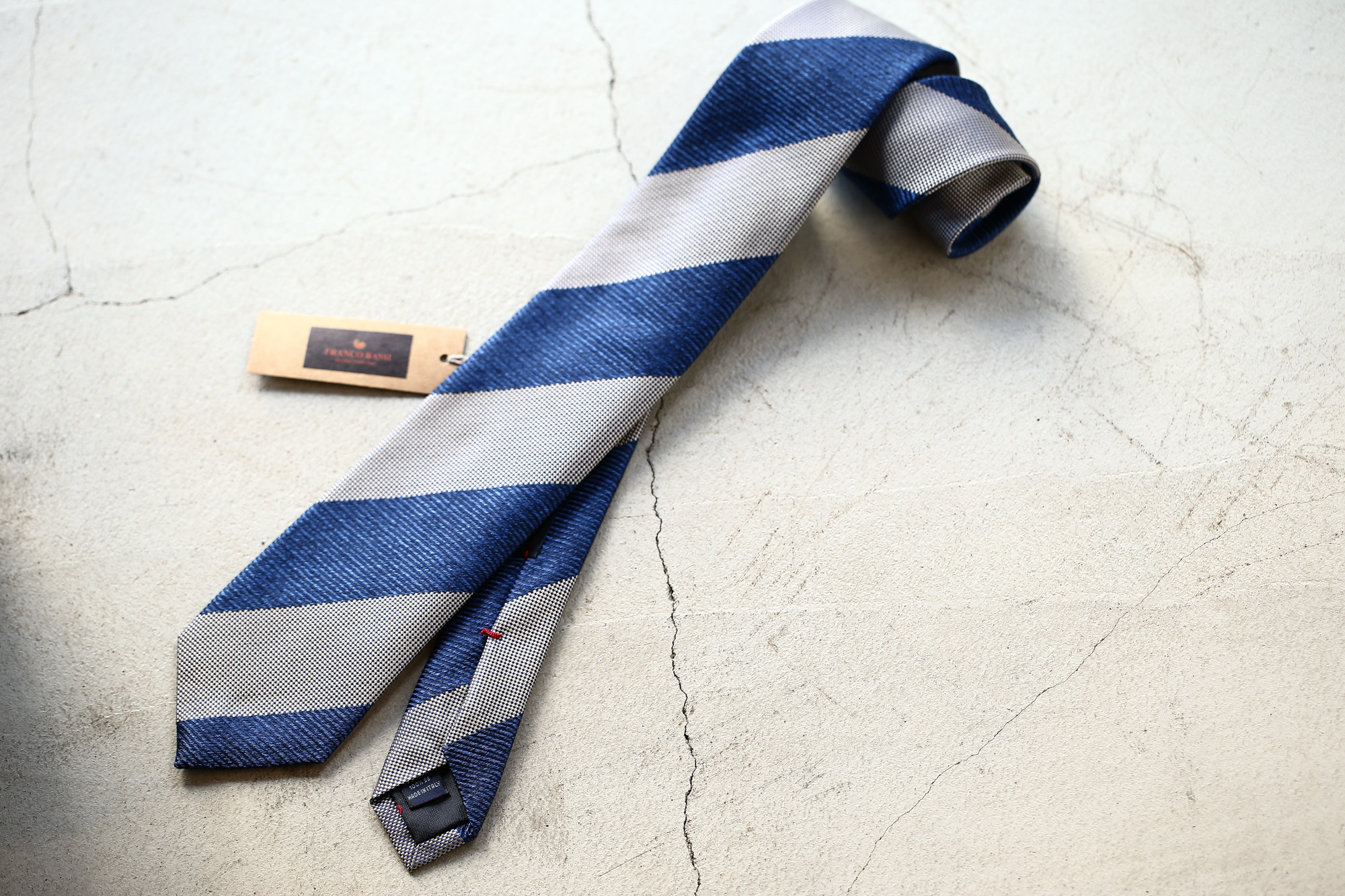 FRANCO BASSI (フランコバッシ) STRIPE TIE (ストライプタイ) シルク