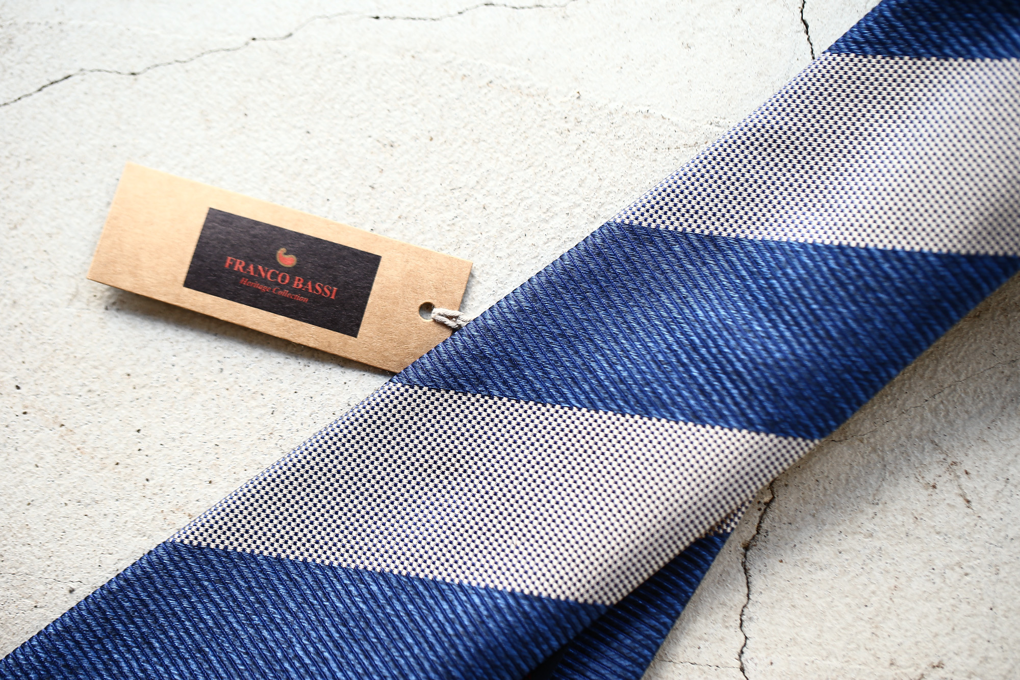 FRANCO BASSI (フランコバッシ) STRIPE TIE (ストライプタイ) シルク ジャガード ストライプ ネクタイ NAVY (ネイビー・1) Made in italy (イタリア製) 2018 春夏新作 francobassi フランコバッシ 愛知 名古屋 Alto e Diritto アルト エ デリット タイ ネクタイ