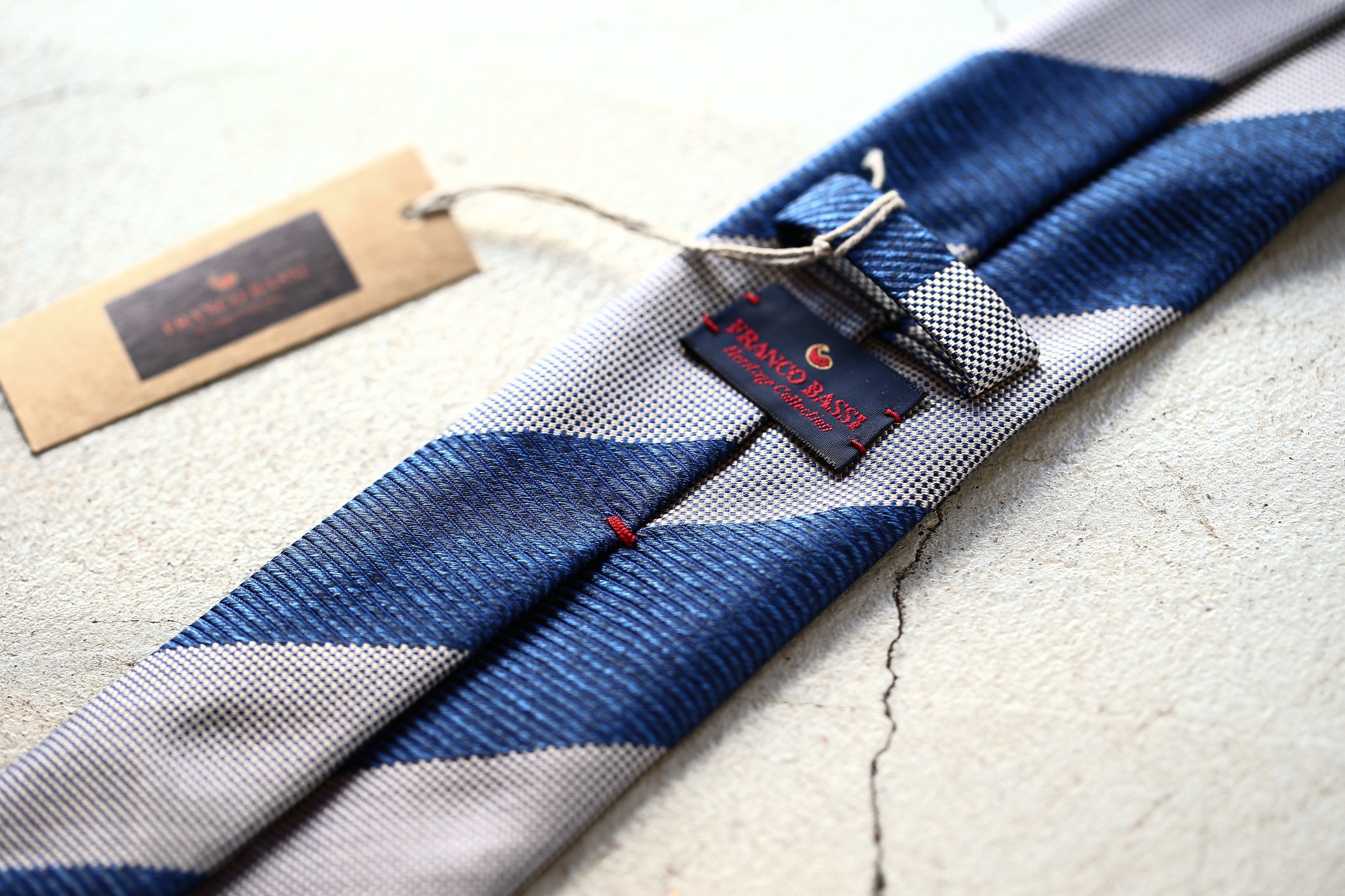 FRANCO BASSI (フランコバッシ) STRIPE TIE (ストライプタイ) シルク ジャガード ストライプ ネクタイ NAVY (ネイビー・1) Made in italy (イタリア製) 2018 春夏新作 francobassi フランコバッシ 愛知 名古屋 Alto e Diritto アルト エ デリット タイ ネクタイ