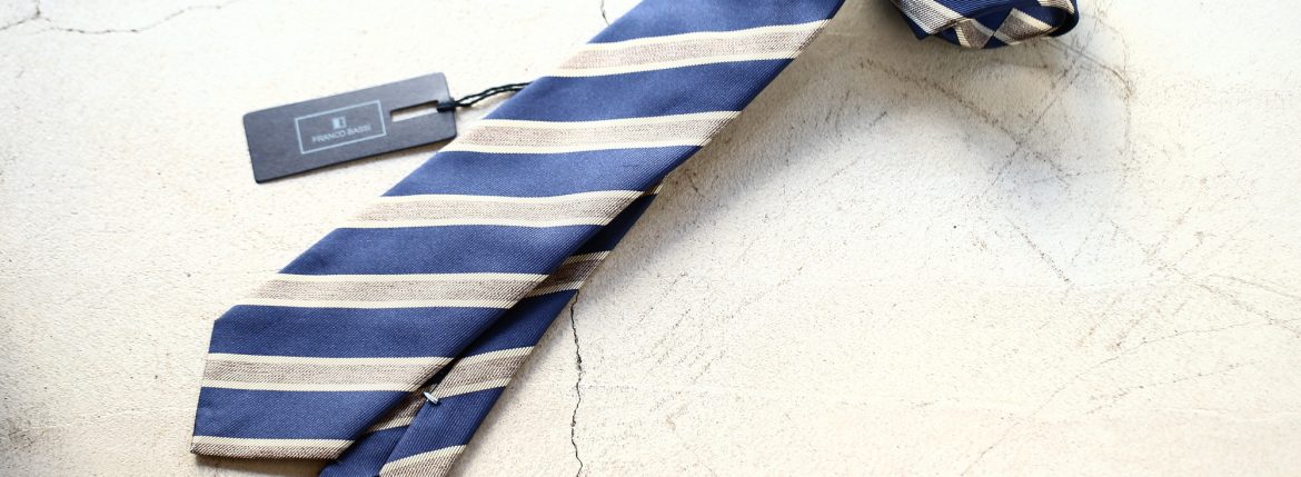 FRANCO BASSI (フランコバッシ) STRIPE TIE (ストライプタイ) シルク ジャガード ストライプ ネクタイ NAVY (ネイビー・6) Made in italy (イタリア製) 2018 春夏新作 francobassi フランコバッシ 愛知 名古屋 ZODIAC ゾディアック タイ ネクタイ