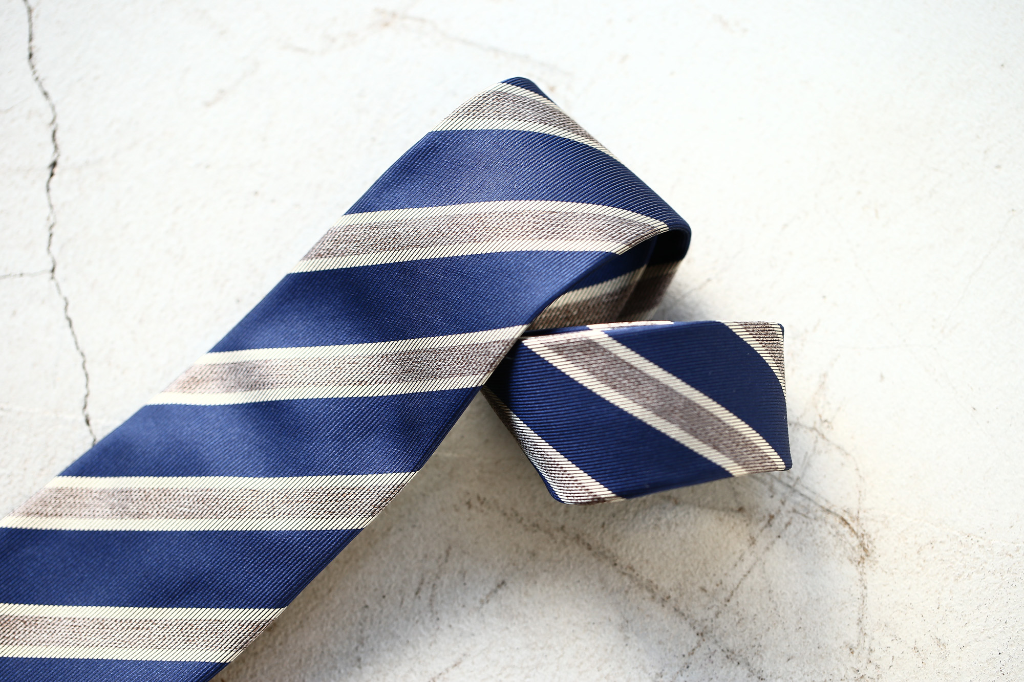 FRANCO BASSI (フランコバッシ) STRIPE TIE (ストライプタイ) シルク ジャガード ストライプ ネクタイ NAVY (ネイビー・6) Made in italy (イタリア製) 2018 春夏新作 francobassi フランコバッシ 愛知 名古屋 Alto e Diritto アルト エ デリット タイ ネクタイ