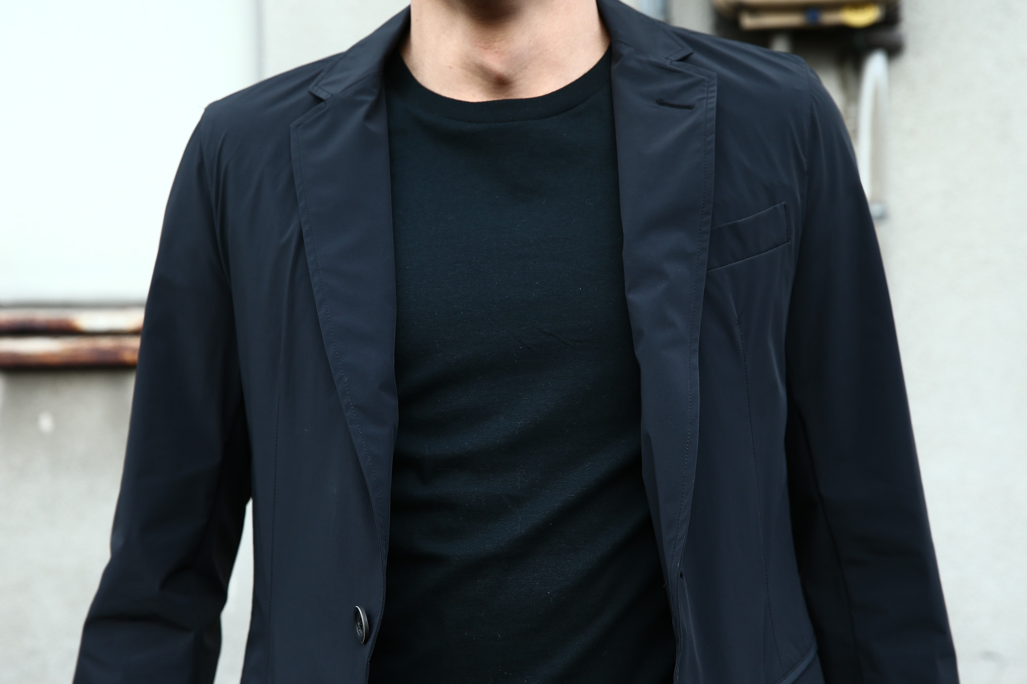 【HERNO / ヘルノ】 GA0069U Stretch Nylon Jacket (ストレッチ ナイロン ジャケット) 撥水ナイロン 2Bジャケット BLACK (ブラック・9300) Made in italy (イタリア製) 2018 春夏新作  愛知 名古屋 Alto e Diritto アルト エ デリット 42,44,46,48,50,52,54