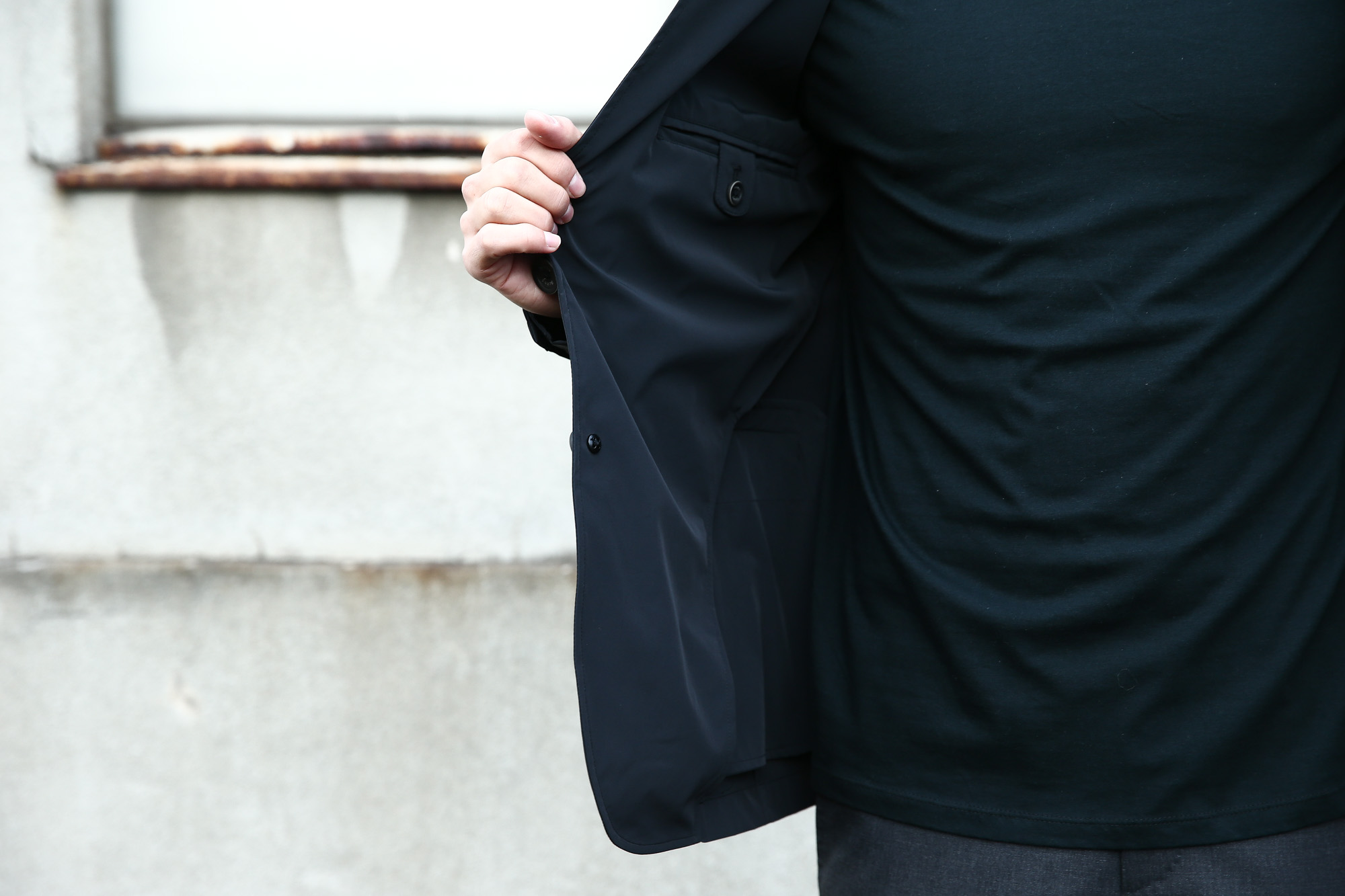 【HERNO / ヘルノ】 GA0069U Stretch Nylon Jacket (ストレッチ ナイロン ジャケット) 撥水ナイロン 2Bジャケット BLACK (ブラック・9300) Made in italy (イタリア製) 2018 春夏新作  愛知 名古屋 Alto e Diritto アルト エ デリット 42,44,46,48,50,52,54