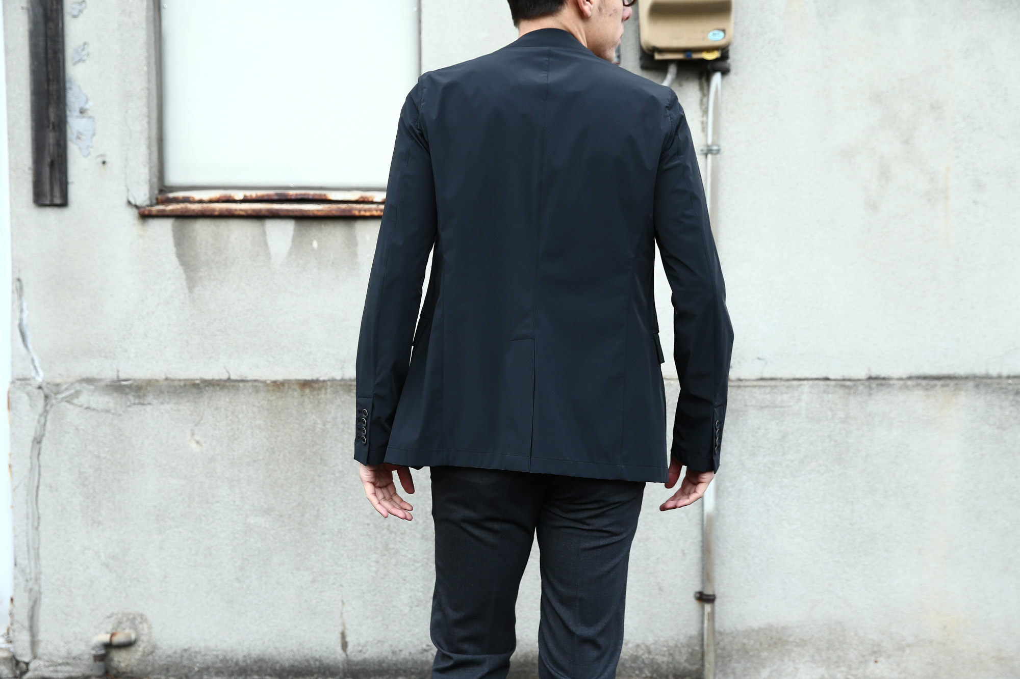 【HERNO / ヘルノ】 GA0069U Stretch Nylon Jacket (ストレッチ ナイロン ジャケット) 撥水ナイロン 2Bジャケット BLACK (ブラック・9300) Made in italy (イタリア製) 2018 春夏新作  愛知 名古屋 Alto e Diritto アルト エ デリット 42,44,46,48,50,52,54