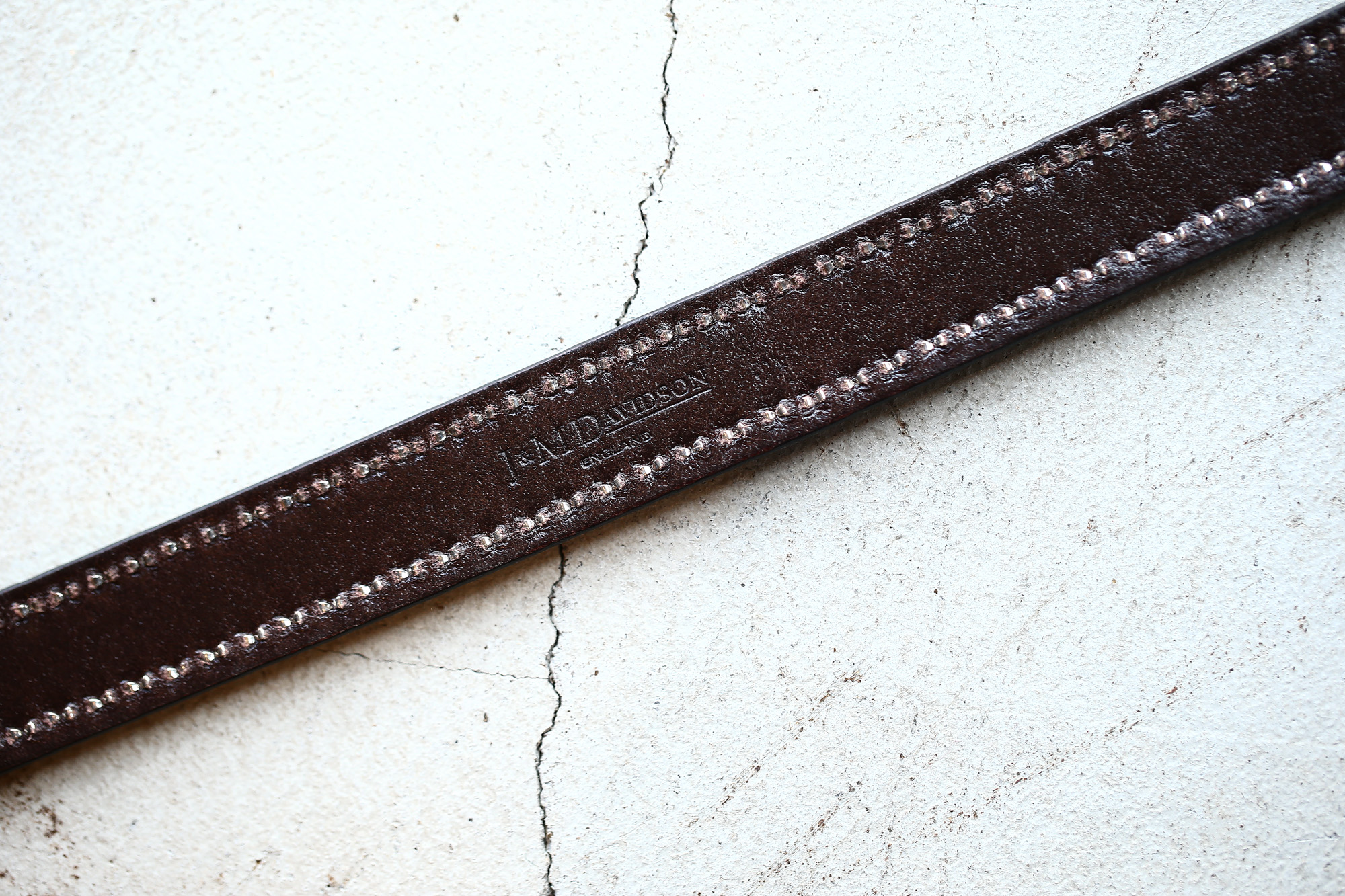 J&M DAVIDSON (ジェイアンドエムデヴィッドソン) NARROW SIDE STUDS BELT 25MM (ナロー サイド スタッズ ベルト 25mm) COWHIDE LEATHER (カウハイドレザー) スタッズベルト T.MORO (ブラウン・670) Made in italy (イタリア製) 2018 春夏新作 愛知 名古屋 Alto e Diritto アルト エ デリット jmdavidson ジェイエムデヴィッドソン ベルト メッシュ