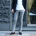 【PT01 / ピーティーゼロウーノ】 BUSINESS SUPER SLIM FIT (スーパースリムフィット) ストレッチ トロピカル サマーウール スラックス GRAY (グレー・0230) 2018 春夏新作のイメージ