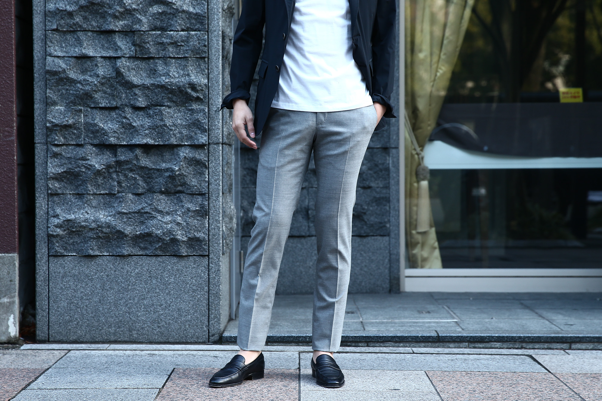 【PT01 / ピーティーゼロウーノ】 BUSINESS SUPER SLIM FIT (スーパースリムフィット) ストレッチ トロピカル サマーウール スラックス GRAY (グレー・0230) 2018 春夏新作 pt01 ピーティー 愛知 名古屋 Alto e Diritto アルト エ デリット