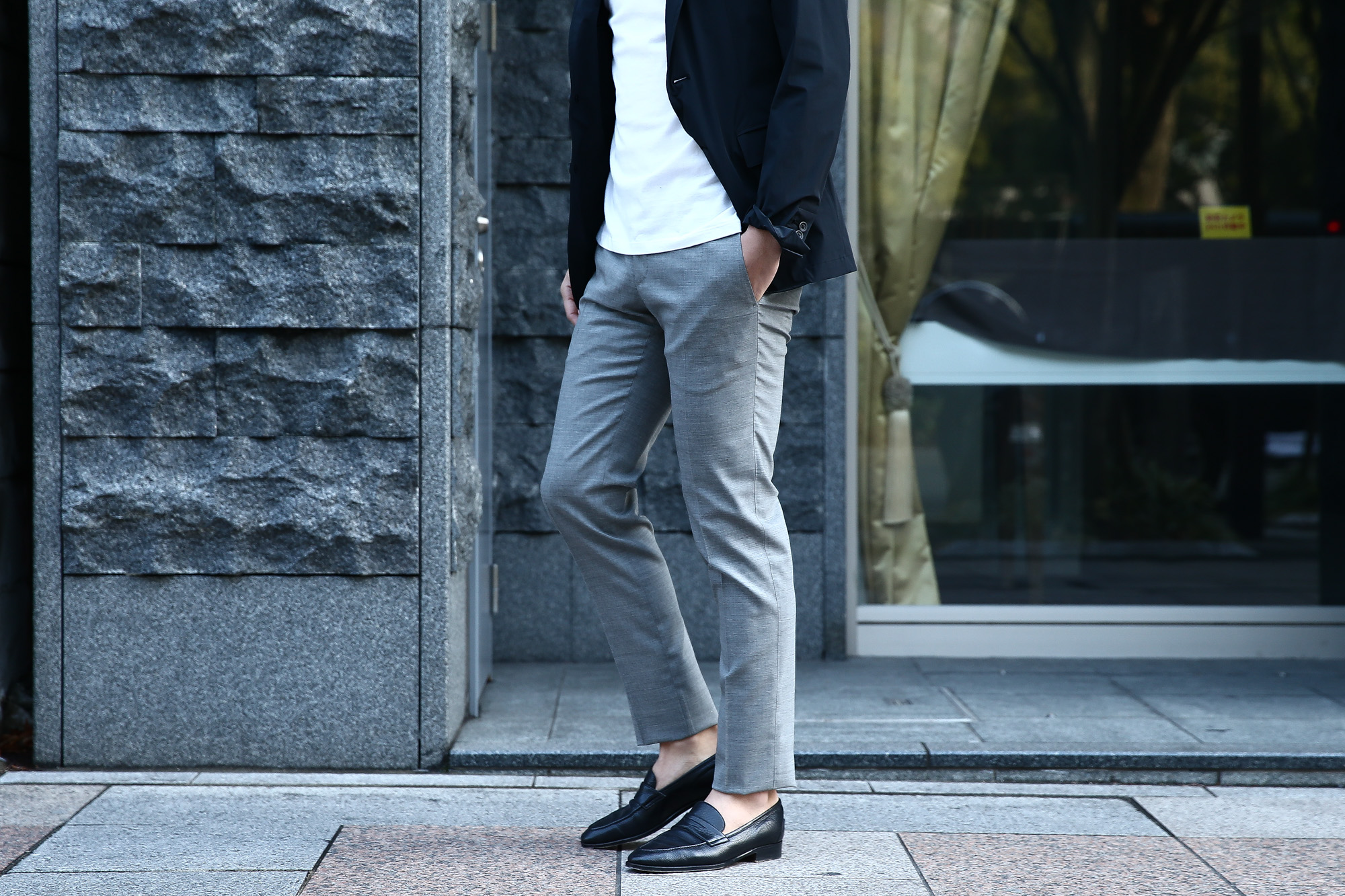 【PT01 / ピーティーゼロウーノ】 BUSINESS SUPER SLIM FIT (スーパースリムフィット) ストレッチ トロピカル サマーウール スラックス GRAY (グレー・0230) 2018 春夏新作 pt01 ピーティー 愛知 名古屋 Alto e Diritto アルト エ デリット