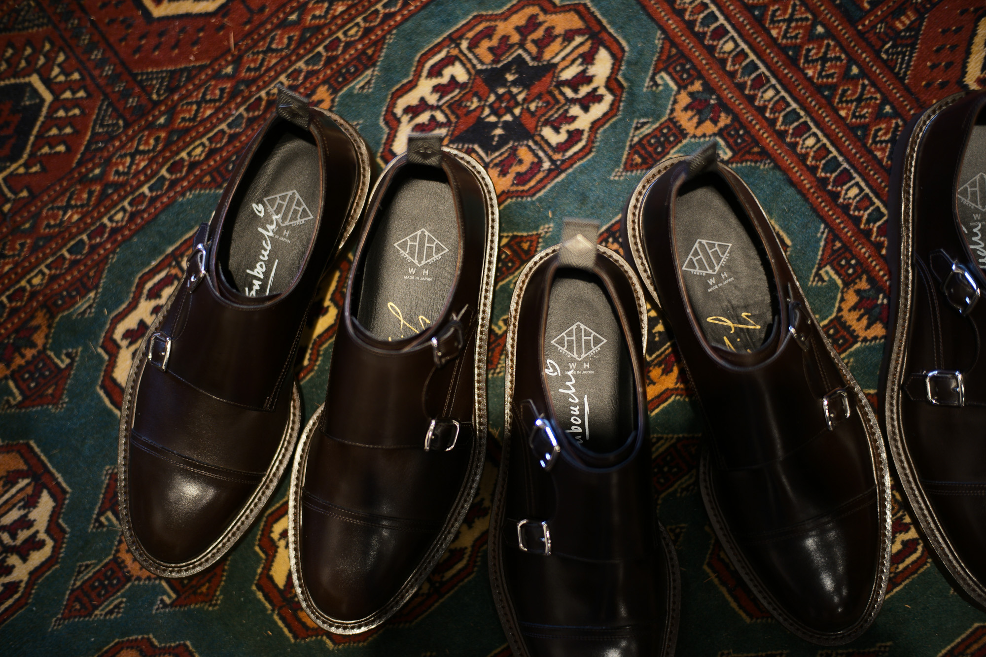 WH (ダブルエイチ) 【WH-0300(WHS-0300)】 Double Monk Strap Shoes (干場氏 スペシャル モデル) Cruise Last (クルーズラスト) ダブルモンクストラップシューズ DARK BROWN (ダークブラウン) MADE IN JAPAN (日本製) 2018 春夏新作   【干場氏、坪内氏の直筆サイン入り】【Alto e Diritto限定 スペシャルアイテム】    wh 干場さん 干場スペシャル FORZASTYLE フォルザスタイル 愛知 名古屋 Alto e Diritto アルト エ デリット