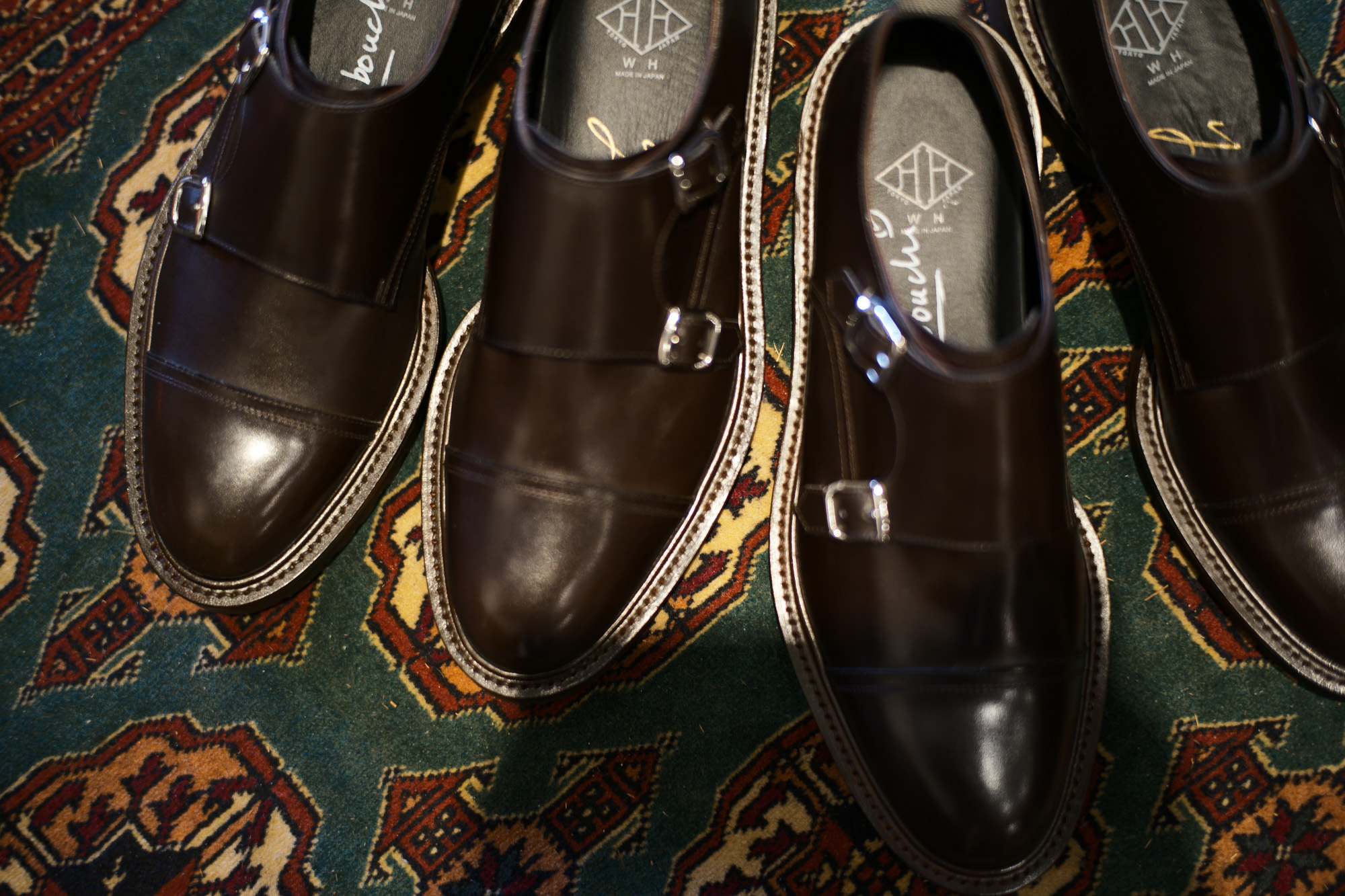 WH (ダブルエイチ) 【WH-0300(WHS-0300)】 Double Monk Strap Shoes (干場氏 スペシャル モデル) Cruise Last (クルーズラスト) ダブルモンクストラップシューズ DARK BROWN (ダークブラウン) MADE IN JAPAN (日本製) 2018 春夏新作   【干場氏、坪内氏の直筆サイン入り】【Alto e Diritto限定 スペシャルアイテム】    wh 干場さん 干場スペシャル FORZASTYLE フォルザスタイル 愛知 名古屋 Alto e Diritto アルト エ デリット