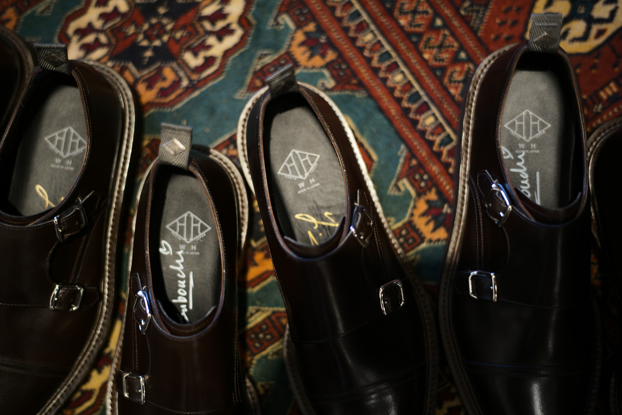 WH (ダブルエイチ) 【WH-0300(WHS-0300)】 Double Monk Strap Shoes (干場氏 スペシャル モデル) Cruise Last (クルーズラスト) ダブルモンクストラップシューズ DARK BROWN (ダークブラウン) MADE IN JAPAN (日本製) 2018 春夏新作   【干場氏、坪内氏の直筆サイン入り】【Alto e Diritto限定 スペシャルアイテム】    wh 干場さん 干場スペシャル FORZASTYLE フォルザスタイル 愛知 名古屋 Alto e Diritto アルト エ デリット