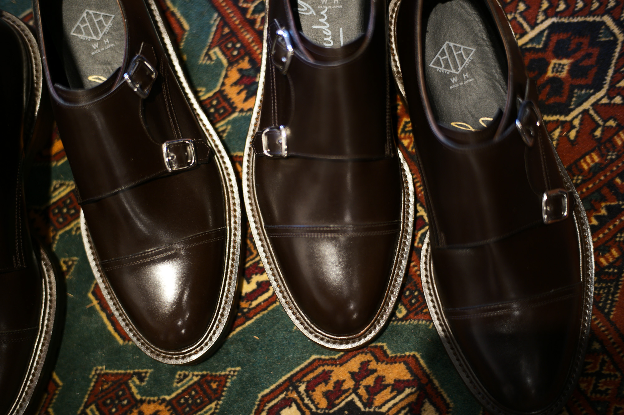 WH (ダブルエイチ) 【WH-0300(WHS-0300)】 Double Monk Strap Shoes (干場氏 スペシャル モデル) Cruise Last (クルーズラスト) ダブルモンクストラップシューズ DARK BROWN (ダークブラウン) MADE IN JAPAN (日本製) 2018 春夏新作   【干場氏、坪内氏の直筆サイン入り】【Alto e Diritto限定 スペシャルアイテム】    wh 干場さん 干場スペシャル FORZASTYLE フォルザスタイル 愛知 名古屋 Alto e Diritto アルト エ デリット