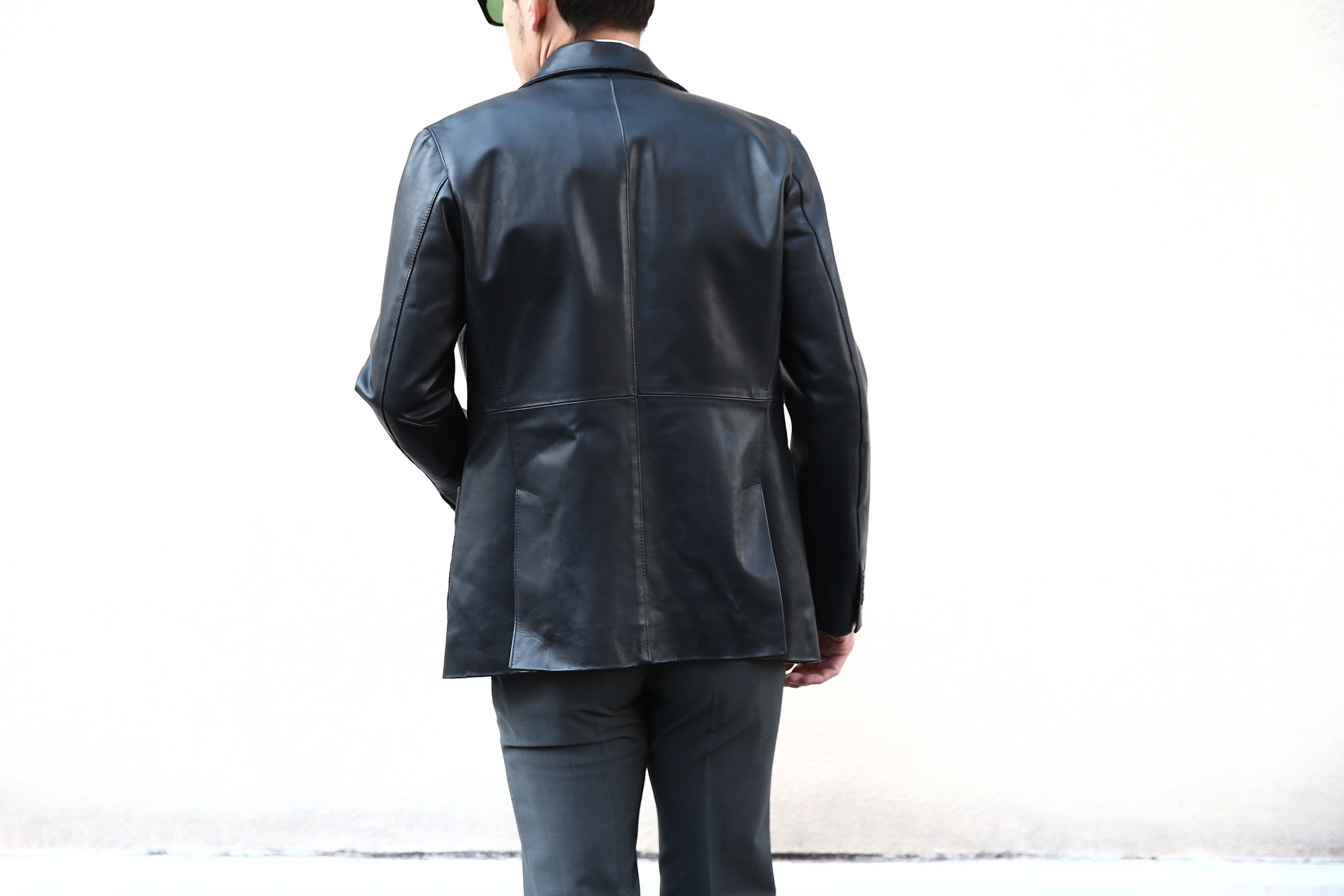 CINQUANTA (チンクアンタ) 【H613】 SINGLE TAILORED JACKET CAVALLO (シングル テーラード ジャケット) ホースレザー ジャケット BLACK (ブラック・999) Made in italy (イタリア製) 2018 春夏新作 cinquanta チンクアンタ レザージャケット ジャケット 愛知 名古屋 Alto e Diritto アルト エ デリット