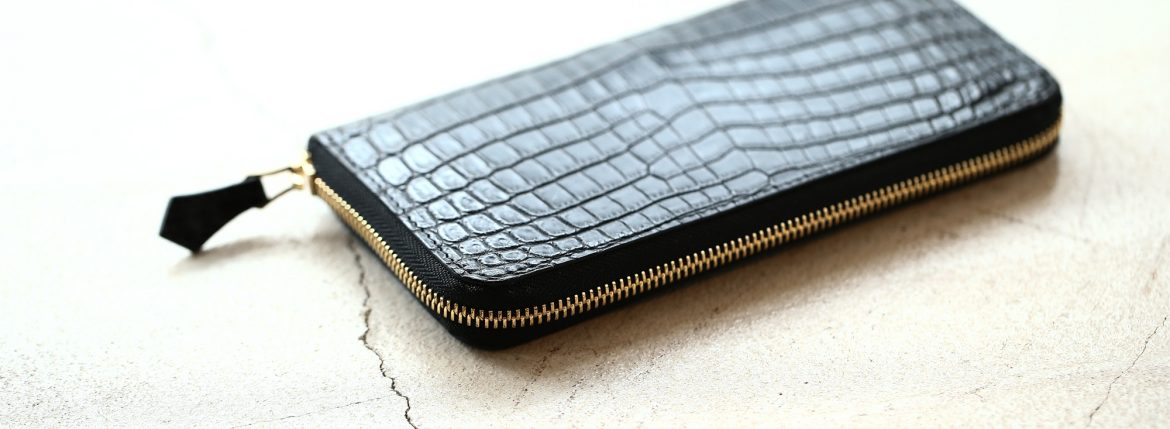 Cisei × 山本製鞄 (シセイ × 山本製鞄) Crocodile Long Wallet (クロコダイル ロング ウォレット) Nile Crocodile Leather (ワニ革) ナイル クロコダイル ウォレット 長財布 BLACK(ブラック),NAVY(ネイビー),BROWN(ブラウン) Made in Japan (日本製) cisei yamamotoseiho トートバック クロコ 愛知 名古屋 ZODIAC ゾディアック