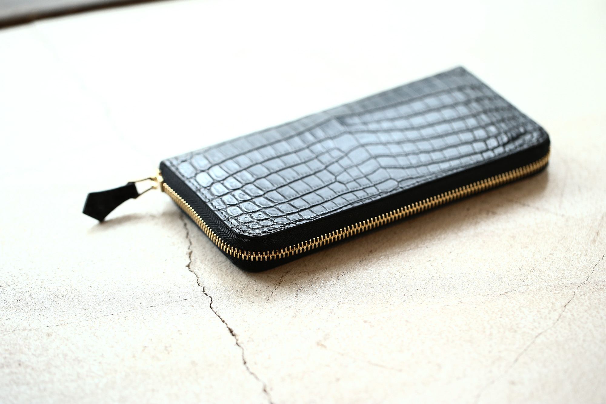 Cisei × 山本製鞄 (シセイ × 山本製鞄) Crocodile Long Wallet (クロコダイル ロング ウォレット) Nile Crocodile Leather (ワニ革) ナイル クロコダイル ウォレット 長財布 BLACK(ブラック),NAVY(ネイビー),BROWN(ブラウン) Made in Japan (日本製)  cisei yamamotoseiho トートバック クロコ 愛知 名古屋 Alto e Diritto アルト エ デリット