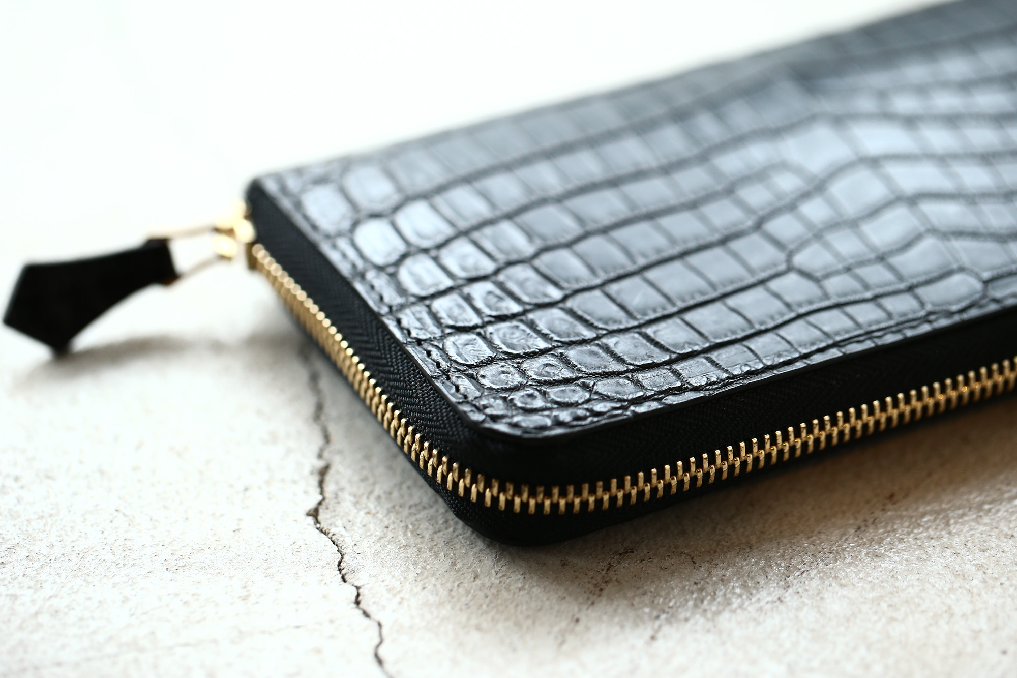 Cisei × 山本製鞄 (シセイ × 山本製鞄) Crocodile Long Wallet (クロコダイル ロング ウォレット) Nile Crocodile Leather (ワニ革) ナイル クロコダイル ウォレット 長財布 BLACK(ブラック),NAVY(ネイビー),BROWN(ブラウン) Made in Japan (日本製)  cisei yamamotoseiho トートバック クロコ 愛知 名古屋 Alto e Diritto アルト エ デリット