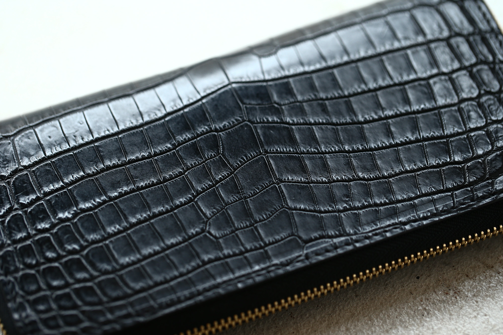 Cisei × 山本製鞄 (シセイ × 山本製鞄) Crocodile Long Wallet (クロコダイル ロング ウォレット) Nile Crocodile Leather (ワニ革) ナイル クロコダイル ウォレット 長財布 BLACK(ブラック),NAVY(ネイビー),BROWN(ブラウン) Made in Japan (日本製)  cisei yamamotoseiho トートバック クロコ 愛知 名古屋 Alto e Diritto アルト エ デリット