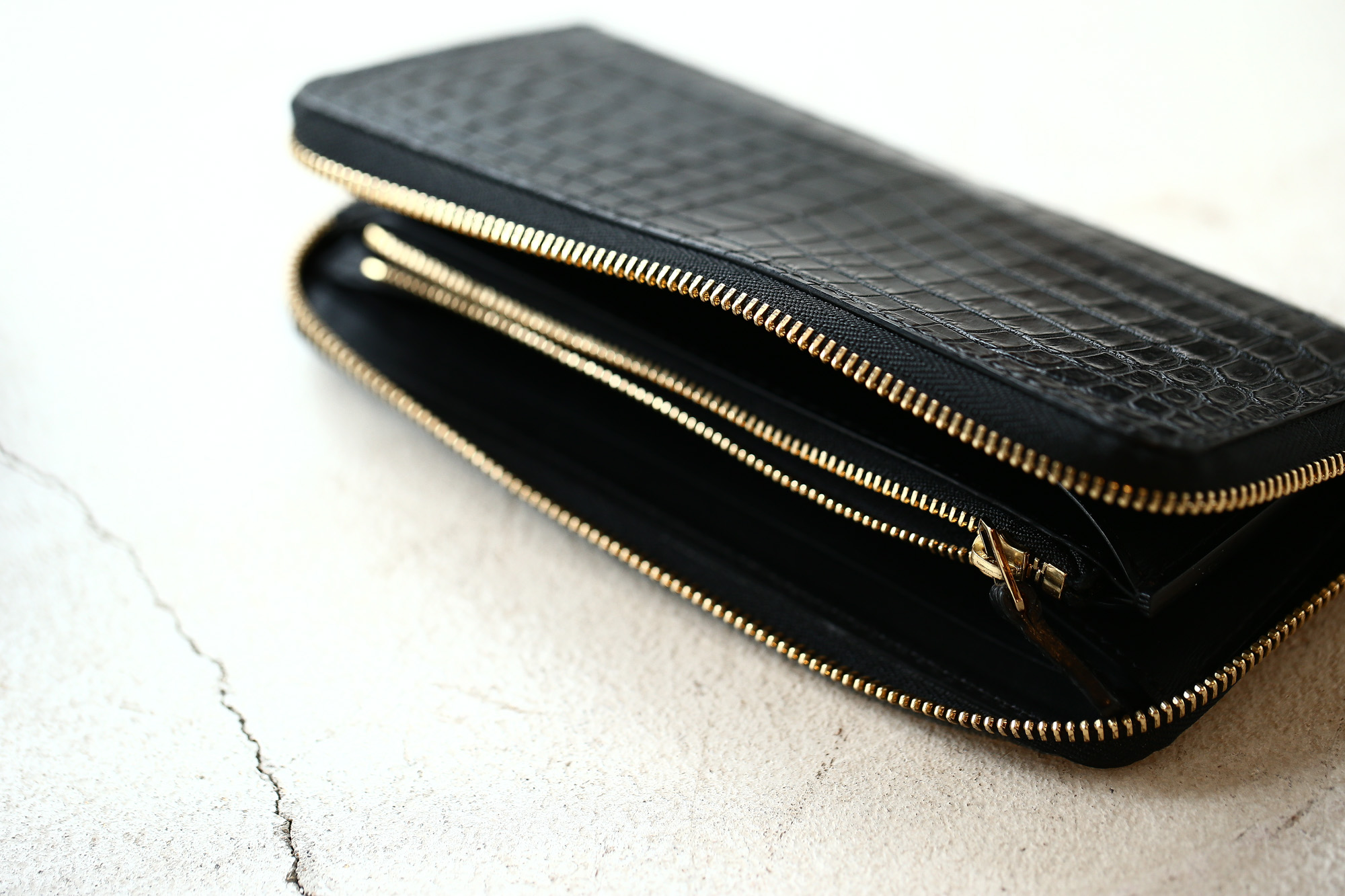 Cisei × 山本製鞄 (シセイ × 山本製鞄) Crocodile Long Wallet (クロコダイル ロング ウォレット) Nile Crocodile Leather (ワニ革) ナイル クロコダイル ウォレット 長財布 BLACK(ブラック),NAVY(ネイビー),BROWN(ブラウン) Made in Japan (日本製)  cisei yamamotoseiho トートバック クロコ 愛知 名古屋 Alto e Diritto アルト エ デリット