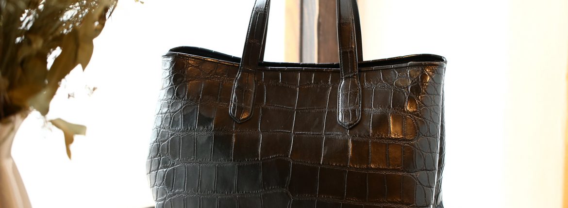 Cisei × 山本製鞄 (シセイ × 山本製鞄) Crocodile Tote Bag Large (クロコダイル トートバッグ ラージ) Large Crocodile Leather (ワニ革) ラージクロコダイル トート バッグ BLACK(ブラック),NAVY(ネイビー),BROWN(ブラウン) Made in Japan (日本製) cisei yamamotoseiho トートバック クロコ 愛知 名古屋 ZODIAC ゾディアック