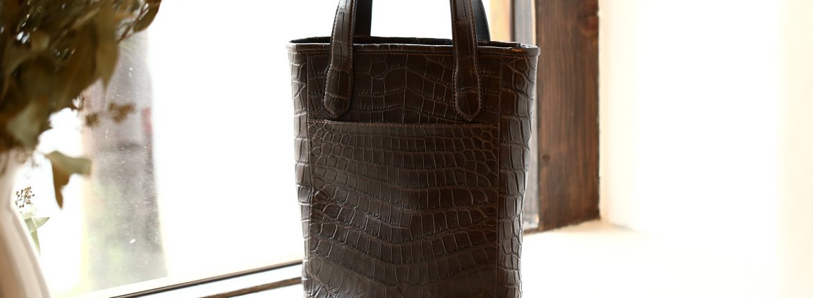 Cisei × 山本製鞄 (シセイ × 山本製鞄) Crocodile Tote Bag Small (クロコダイル トートバッグ スモール) Nile Crocodile Leather (ワニ革) ナイル クロコダイル トート バッグ BLACK(ブラック),NAVY(ネイビー),BROWN(ブラウン) Made in Japan (日本製) cisei yamamotoseiho トートバック クロコ 愛知 名古屋 ZODIAC ゾディアック