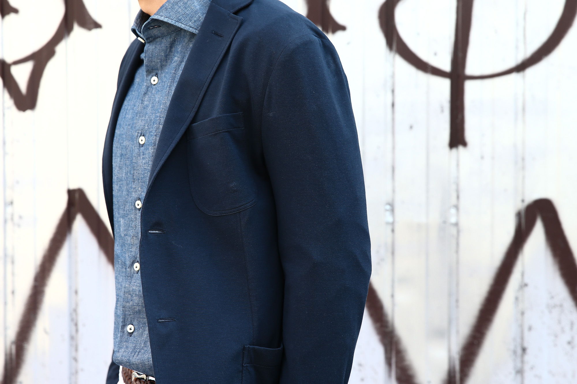 【Cruciani // クルチアーニ】 Cotton Jersey Jacket (コットンジャージージャケット) Micro Smooth Cotton マイクロスムースコットン ニット ジャケット NAVY (ネイビー・10973) made in italy (イタリア製)　2018 春夏新作 愛知 名古屋 Alto e Diritto アルト エ デリット cruciani クルチアーニ  44,46,48,50,52,54