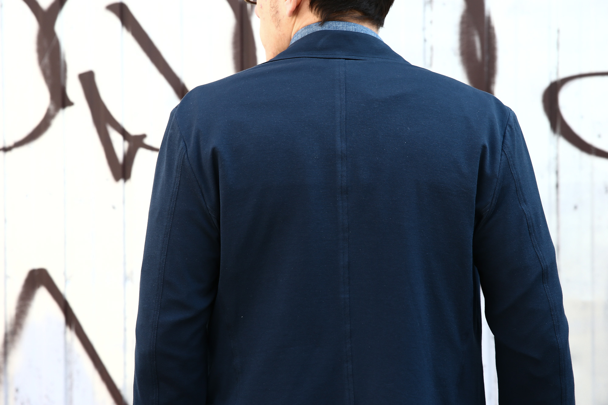 【Cruciani // クルチアーニ】 Cotton Jersey Jacket (コットンジャージージャケット) Micro Smooth Cotton マイクロスムースコットン ニット ジャケット NAVY (ネイビー・10973) made in italy (イタリア製)　2018 春夏新作 愛知 名古屋 Alto e Diritto アルト エ デリット cruciani クルチアーニ  44,46,48,50,52,54