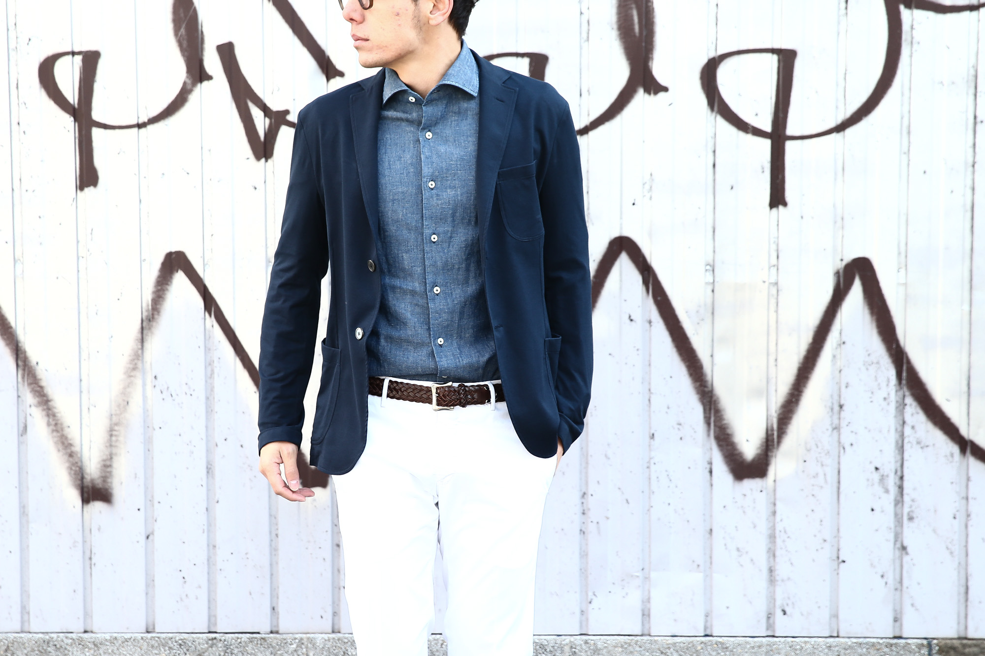 【Cruciani // クルチアーニ】 Cotton Jersey Jacket (コットンジャージージャケット) Micro Smooth Cotton マイクロスムースコットン ニット ジャケット NAVY (ネイビー・10973) made in italy (イタリア製)　2018 春夏新作 愛知 名古屋 Alto e Diritto アルト エ デリット cruciani クルチアーニ  44,46,48,50,52,54