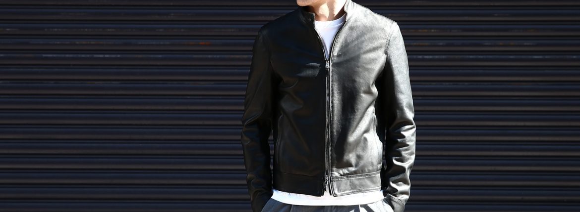 EMMETI (エンメティ) JURI(ユリ) Lambskin nappa シングルライダース レザージャケット NERO (ブラック) , MARRONE/TMORO(ブラウン) made in italy (イタリア製) 2018 春夏 エンメティ emmeti 愛知 名古屋 ZODIAC ゾディアック emmeti andrea スタンドカラーブルゾン