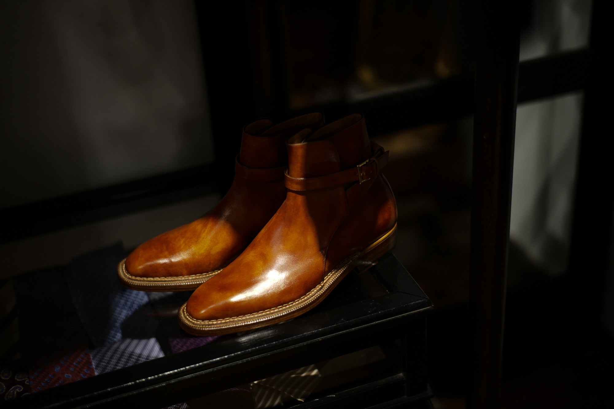 ENZO BONAFE (エンツォボナフェ) ART.EB-13 【Jodhpur boots】 BONAUDO MUSEUM CALF LEATHER ボナウド社ミュージアムカーフレザー ジョッパーブーツ NEW GOLD (ニューゴールド) made in italy (イタリア製) 2018 春夏新作 enozbonafe eb13 ジョッパーブーツ ブーツ 愛知 名古屋 Alto e Diritto アルト エ デリット